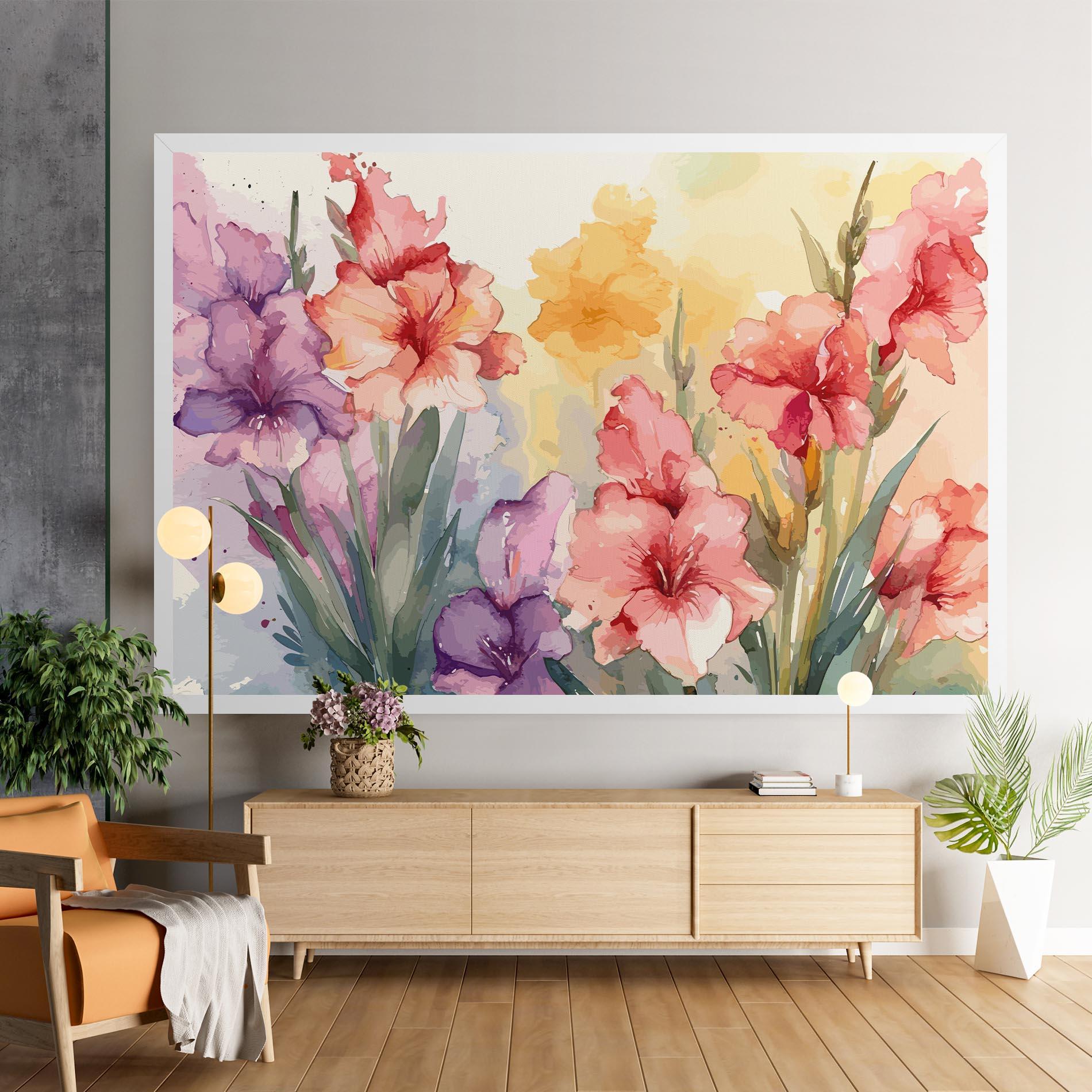 Leinwandbild Exotic Watercolor mockup 9