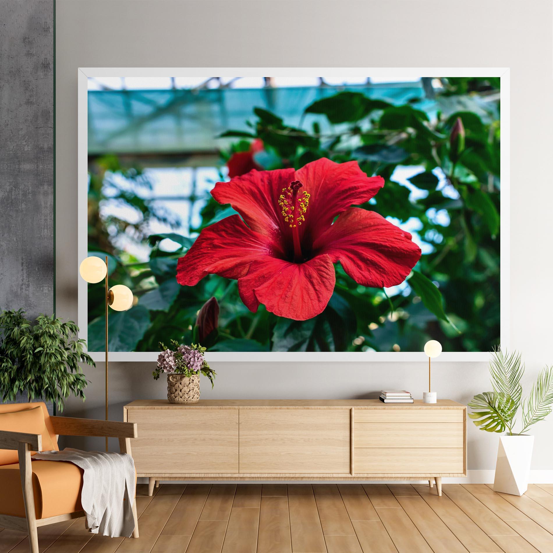 Leinwandbild Red Exotic Plant mockup 9