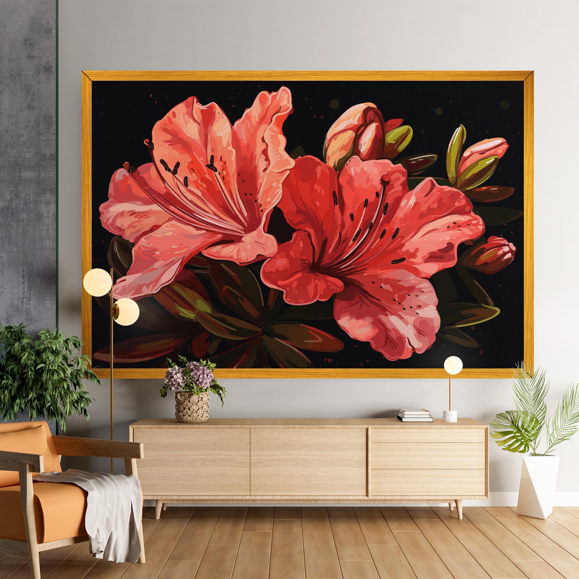 Leinwandbild Art Exotic Flower mockup 9