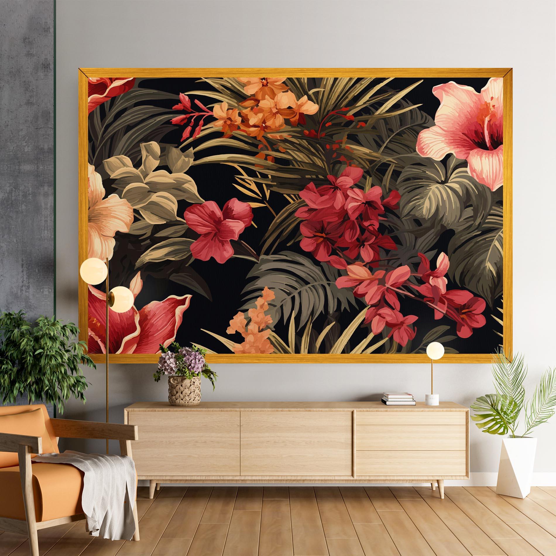 Leinwandbild Exotic Flower Plant mockup 9