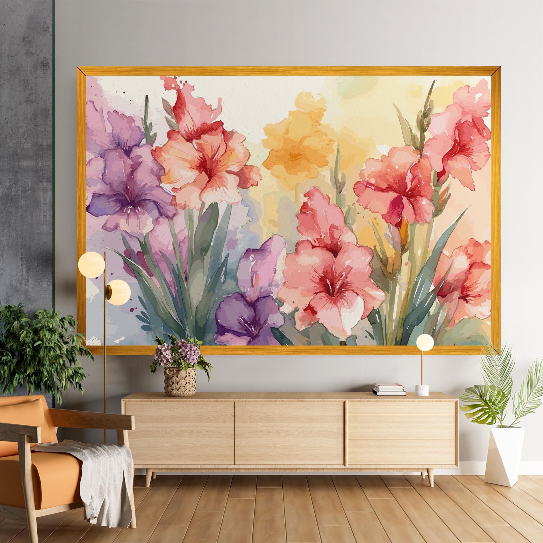 Leinwandbild Exotic Watercolor mockup 9