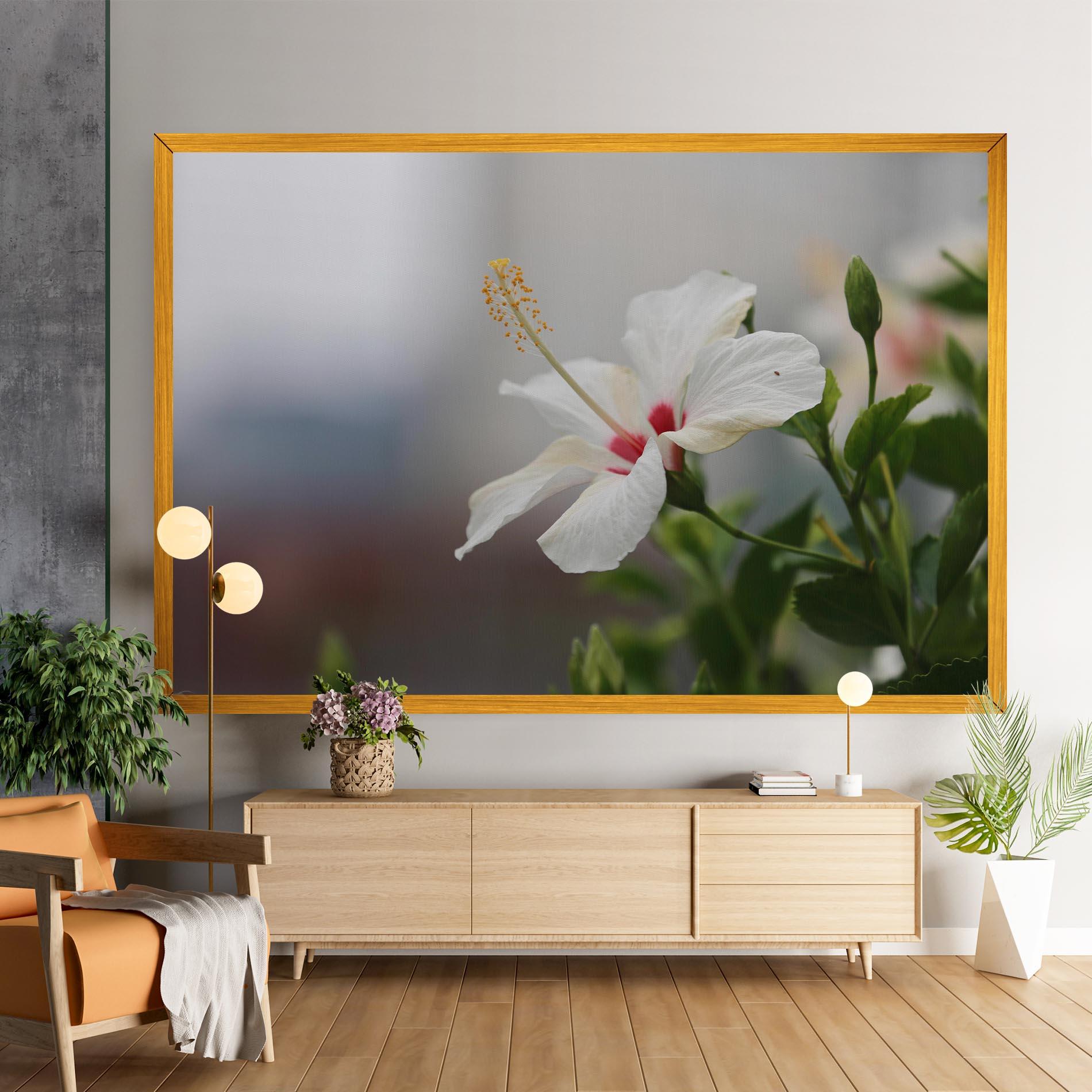 Leinwandbild Exotic White Flower mockup 9
