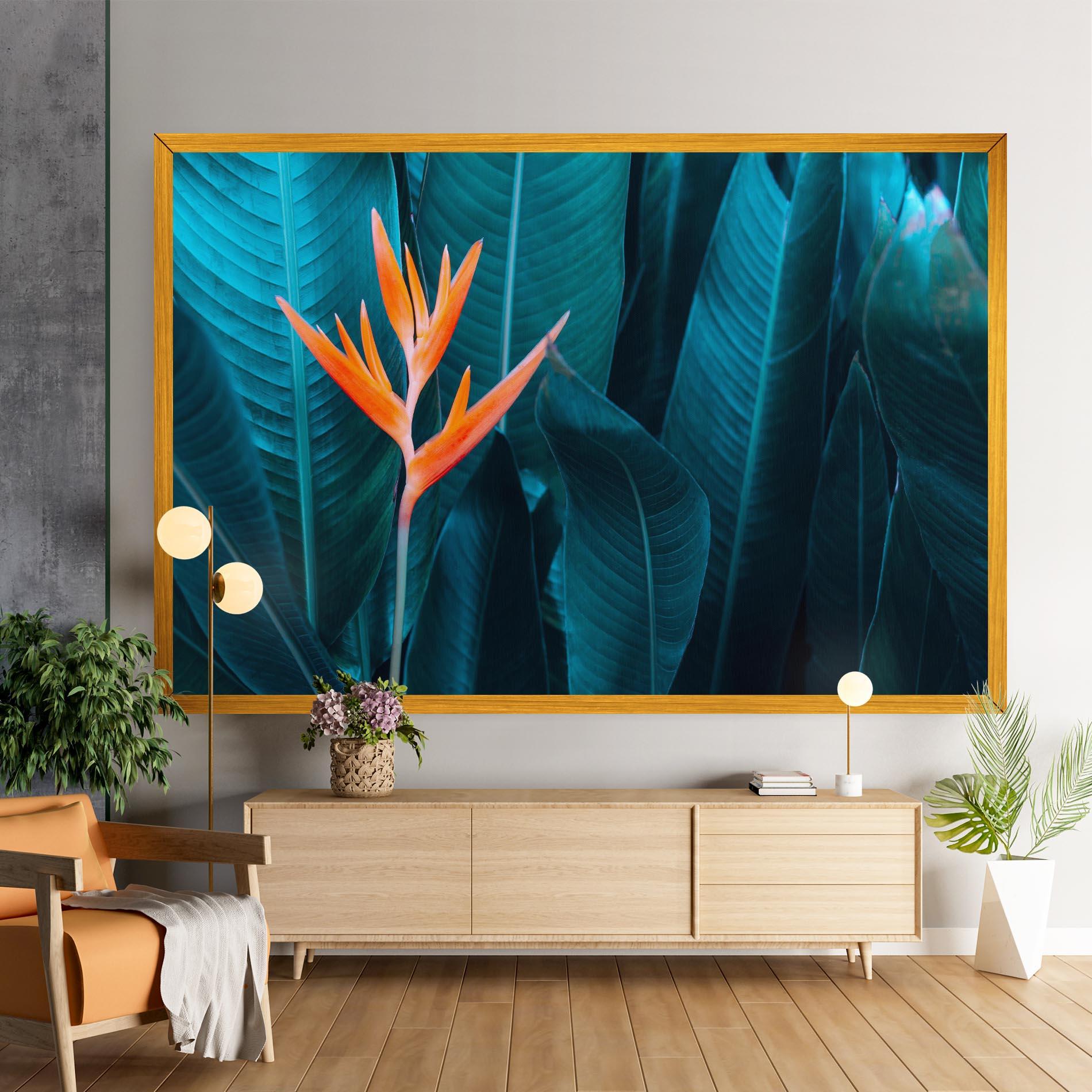 Leinwandbild Orange Green Exotic mockup 9