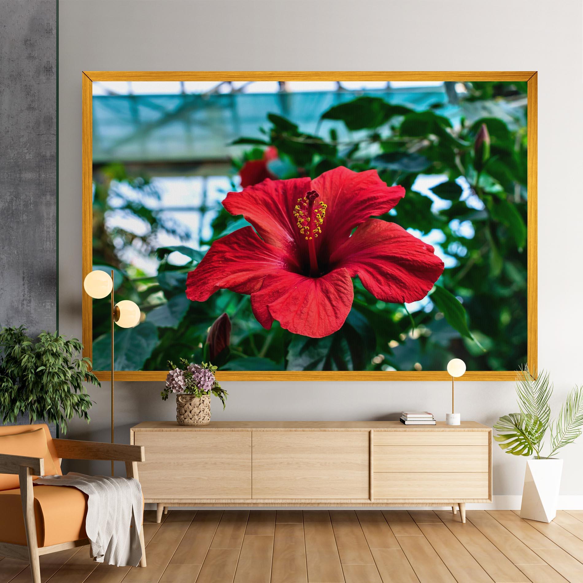 Leinwandbild Red Exotic Plant mockup 9