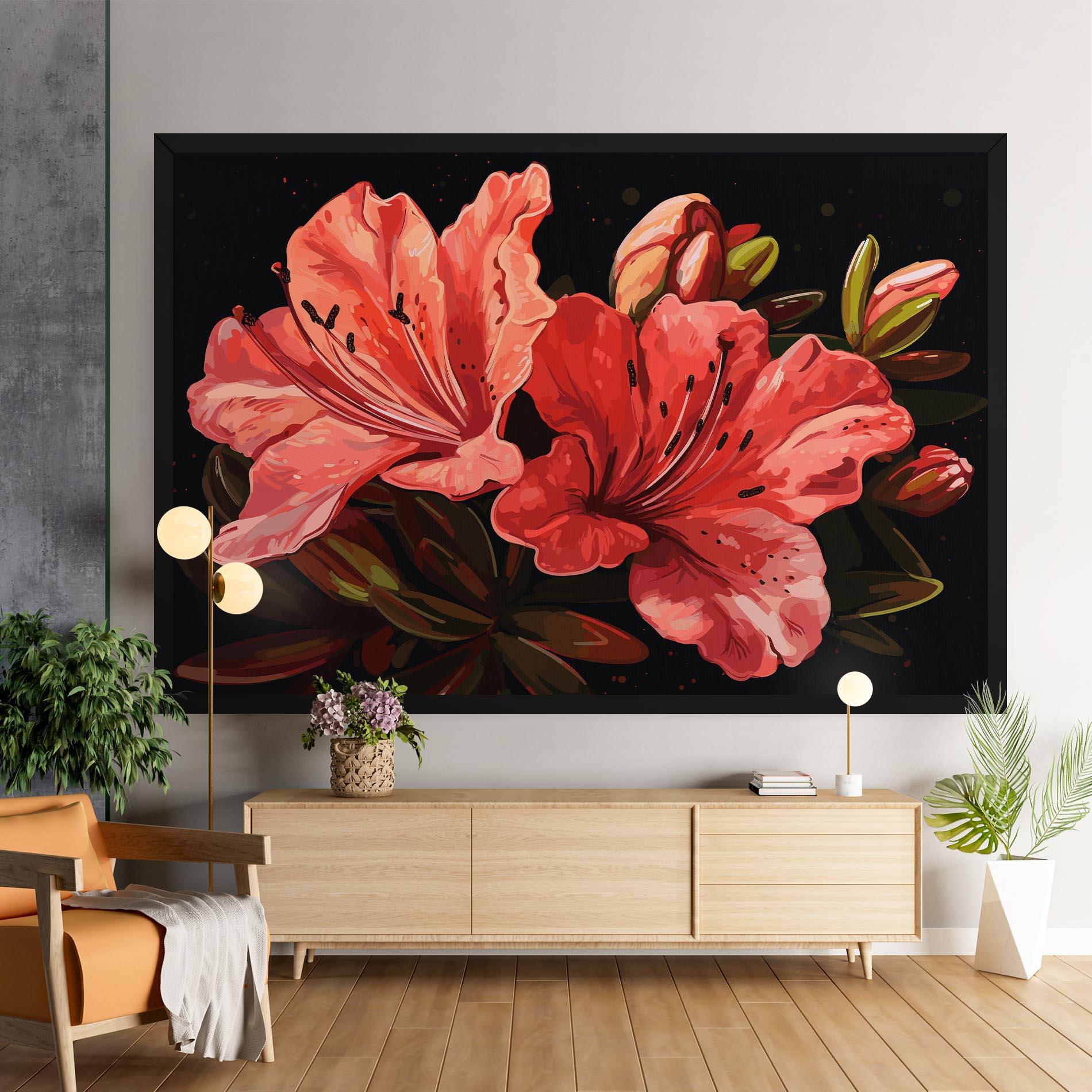 Leinwandbild Art Exotic Flower mockup 9