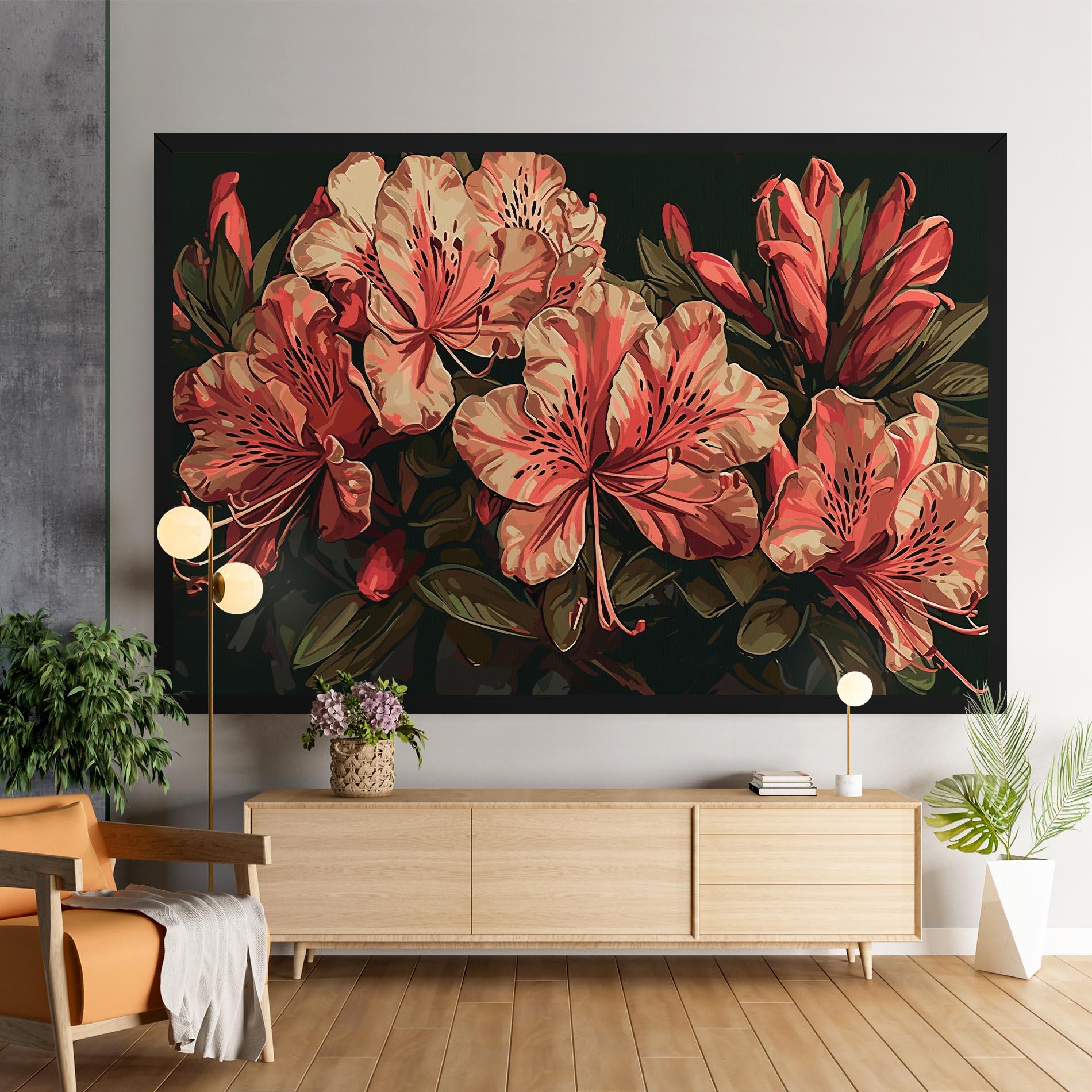 Leinwandbild Cream Exotic Art mockup 9