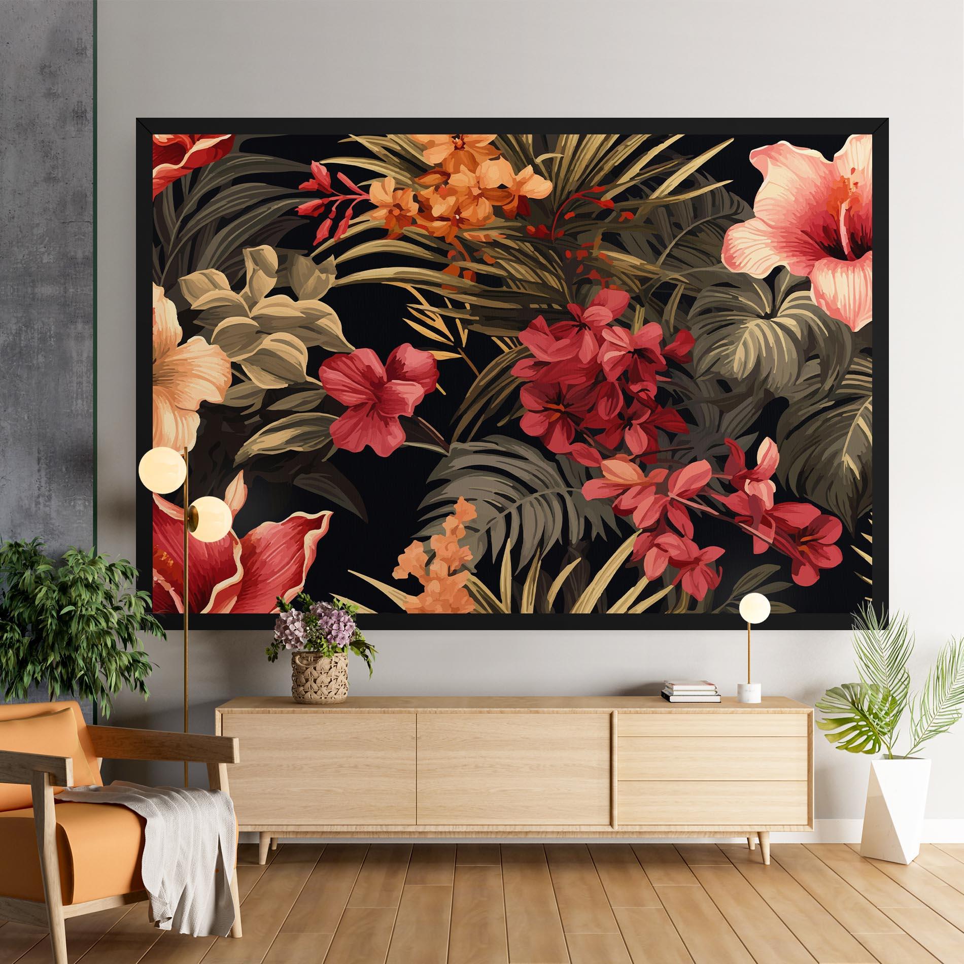 Leinwandbild Exotic Flower Plant mockup 9