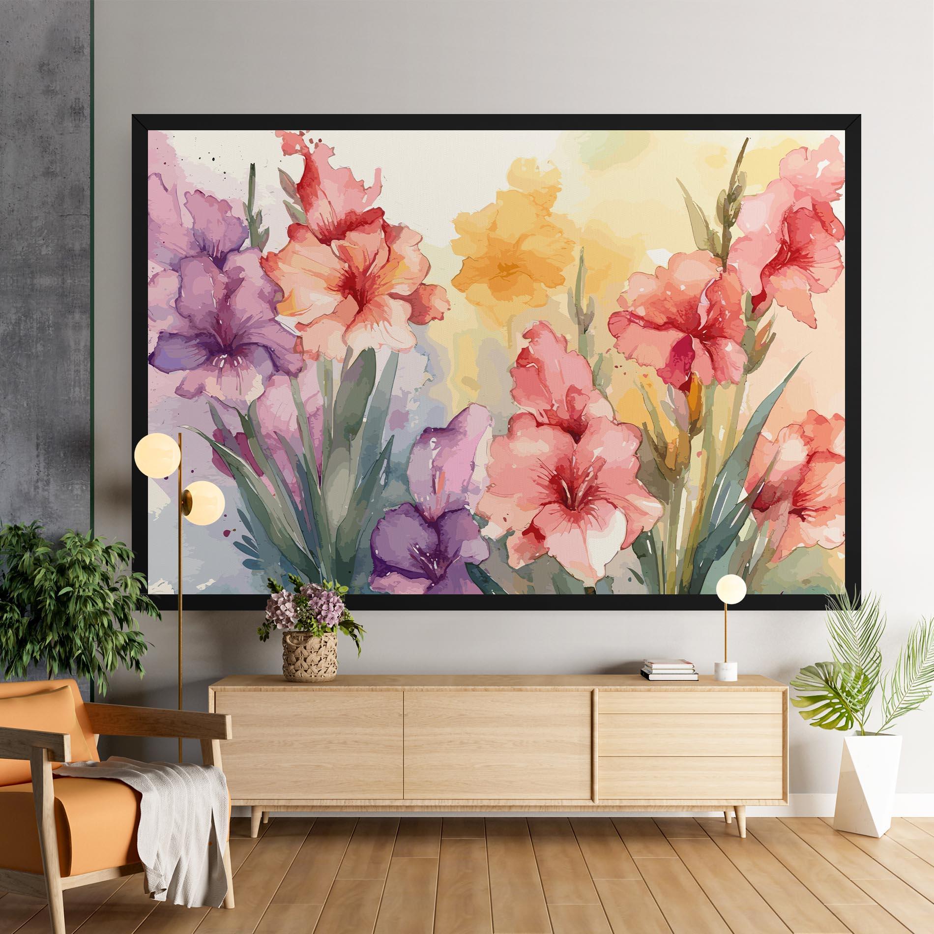 Leinwandbild Exotic Watercolor mockup 9