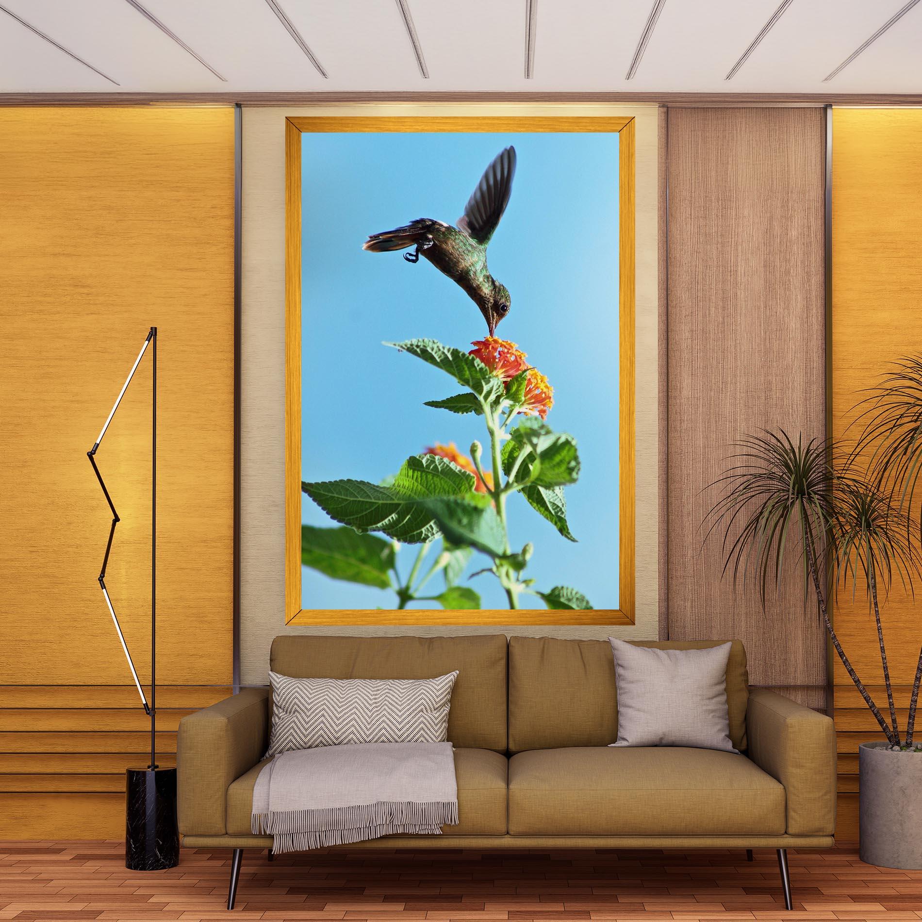 Leinwandbild Bird Exotic Flower mockup 9
