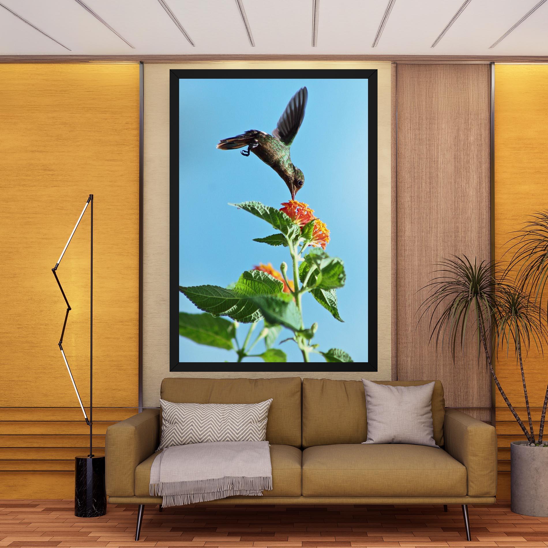 Leinwandbild Bird Exotic Flower mockup 9