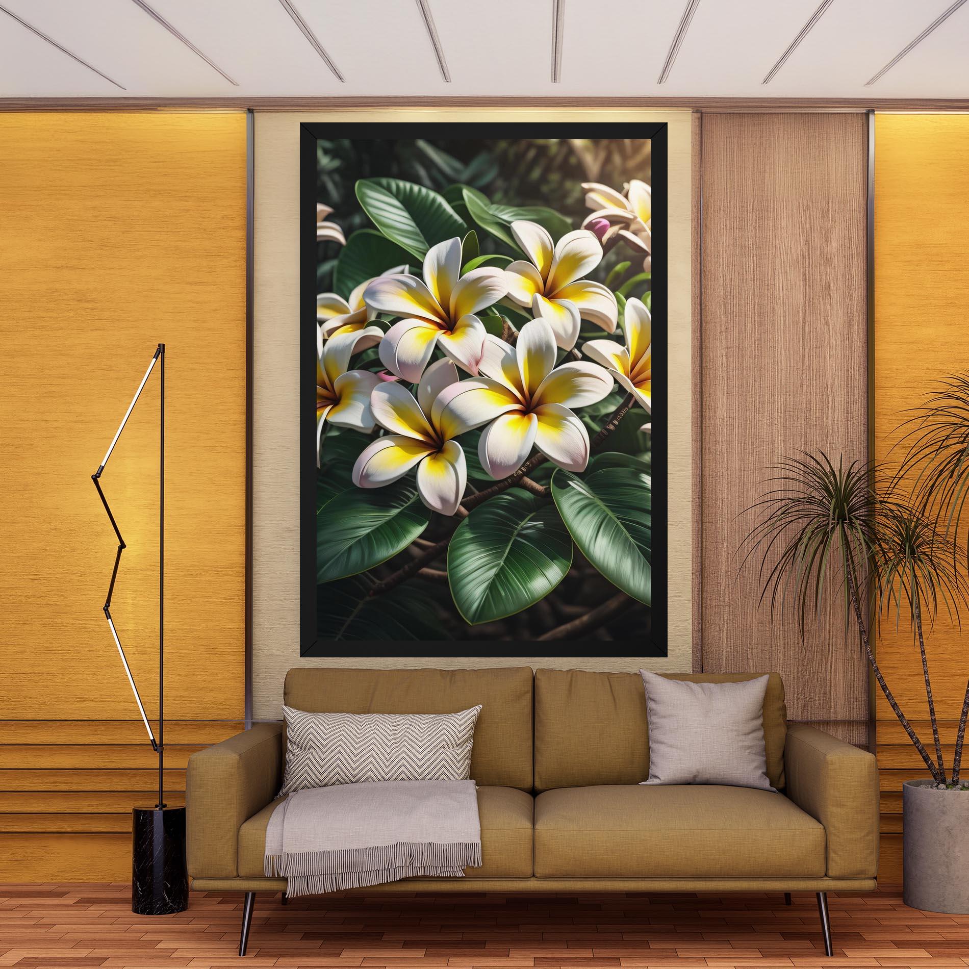 Leinwandbild Exotic White Yellow mockup 9