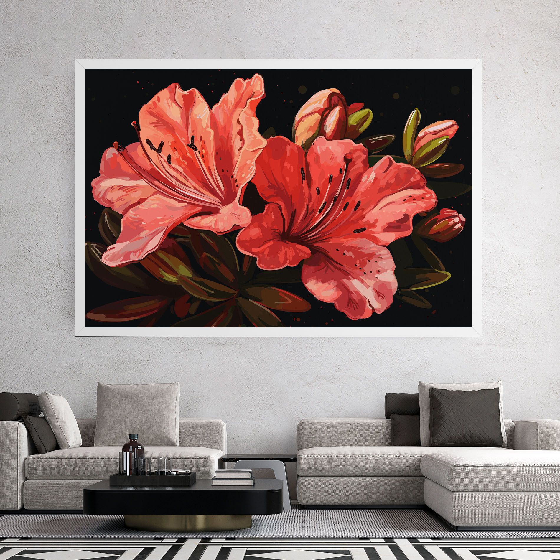 Art Exotic Flower mockup 2