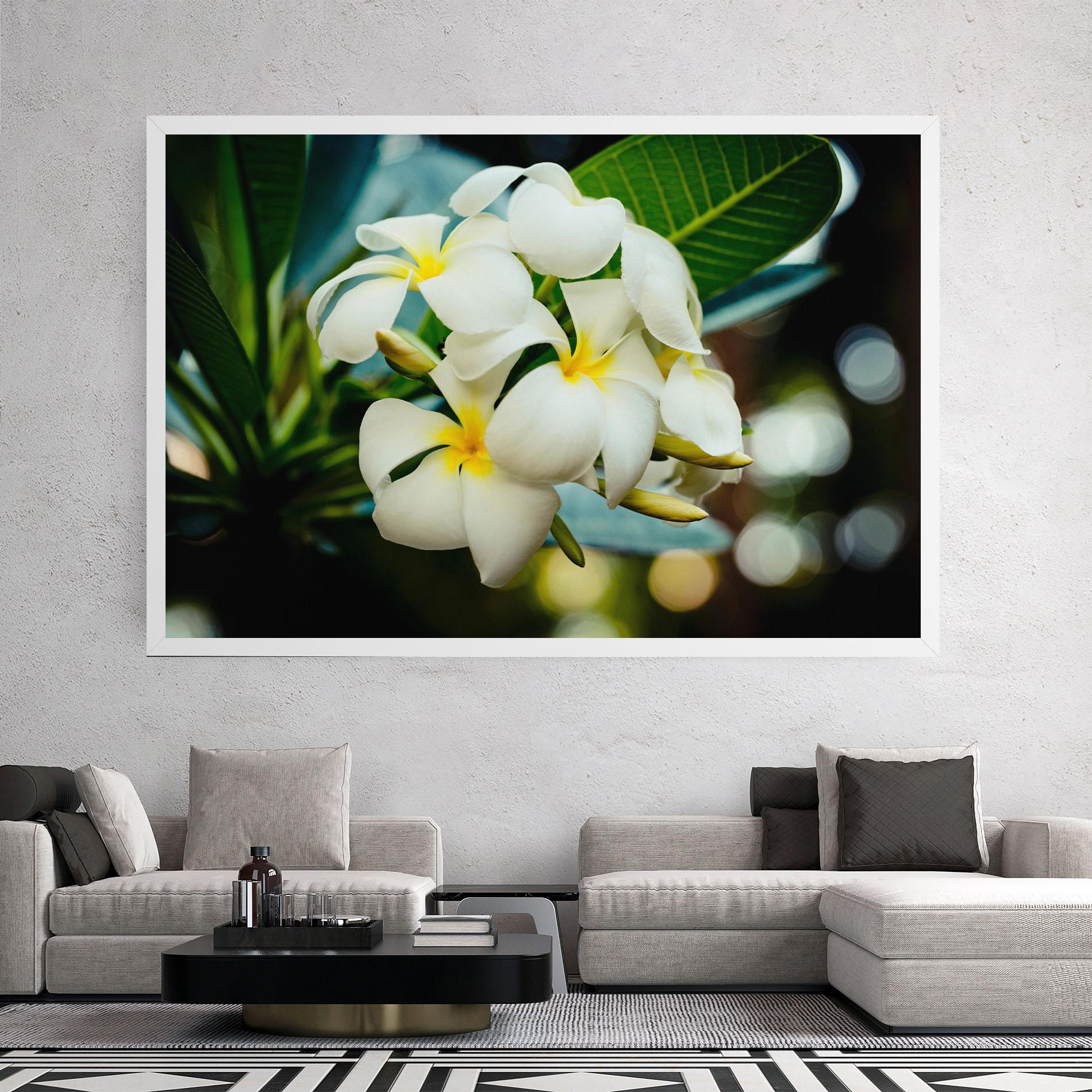 Leinwandbild Beautiful White Exotic mockup 2