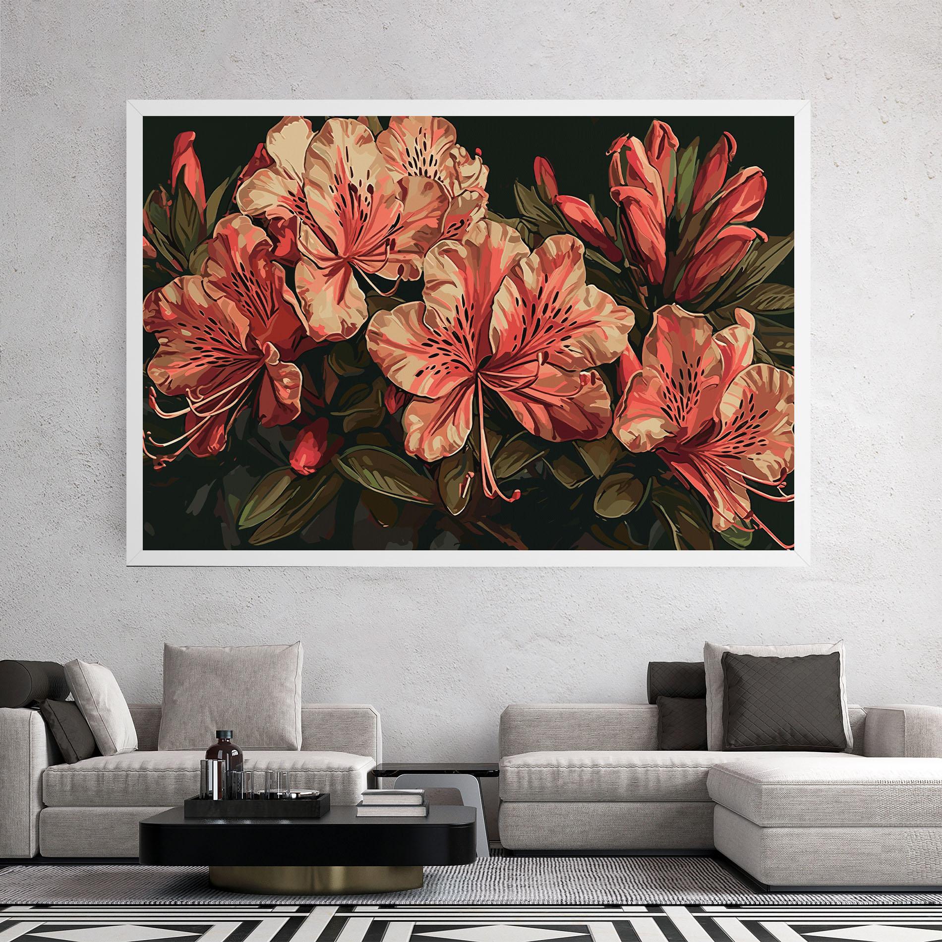 Leinwandbild Cream Exotic Art mockup 2