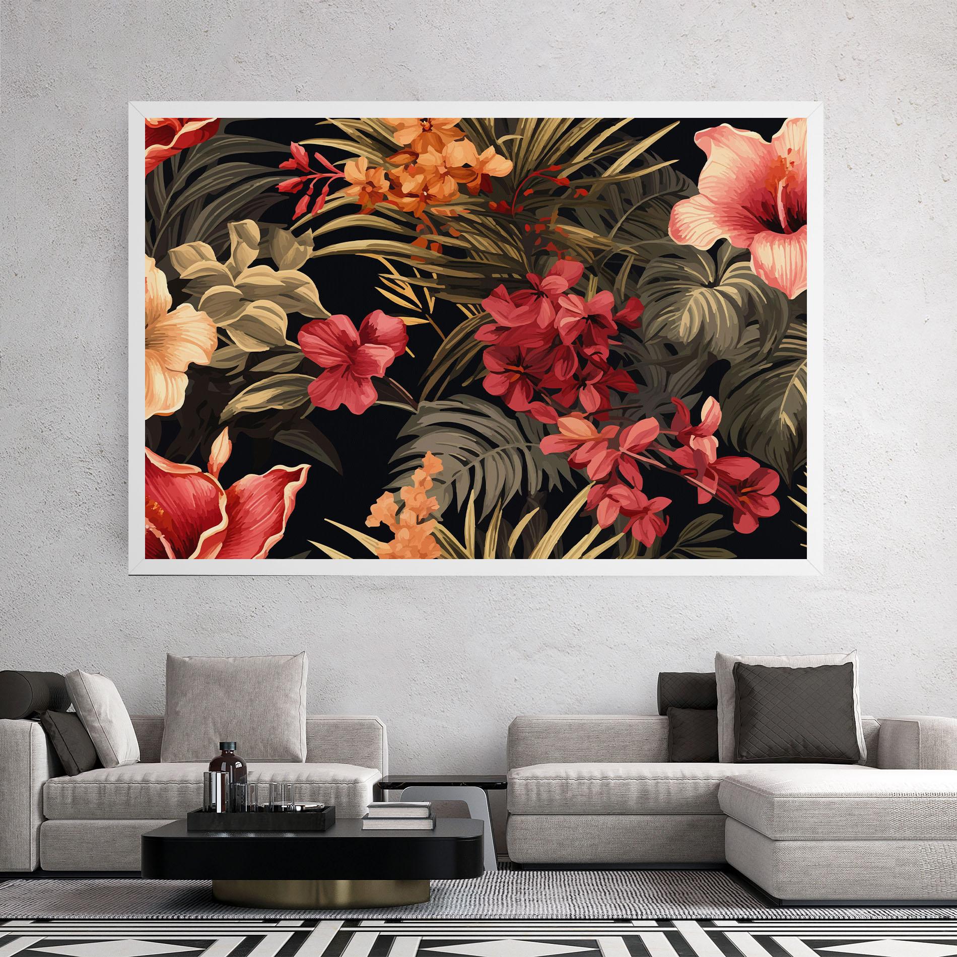 Leinwandbild Exotic Flower Plant mockup 2