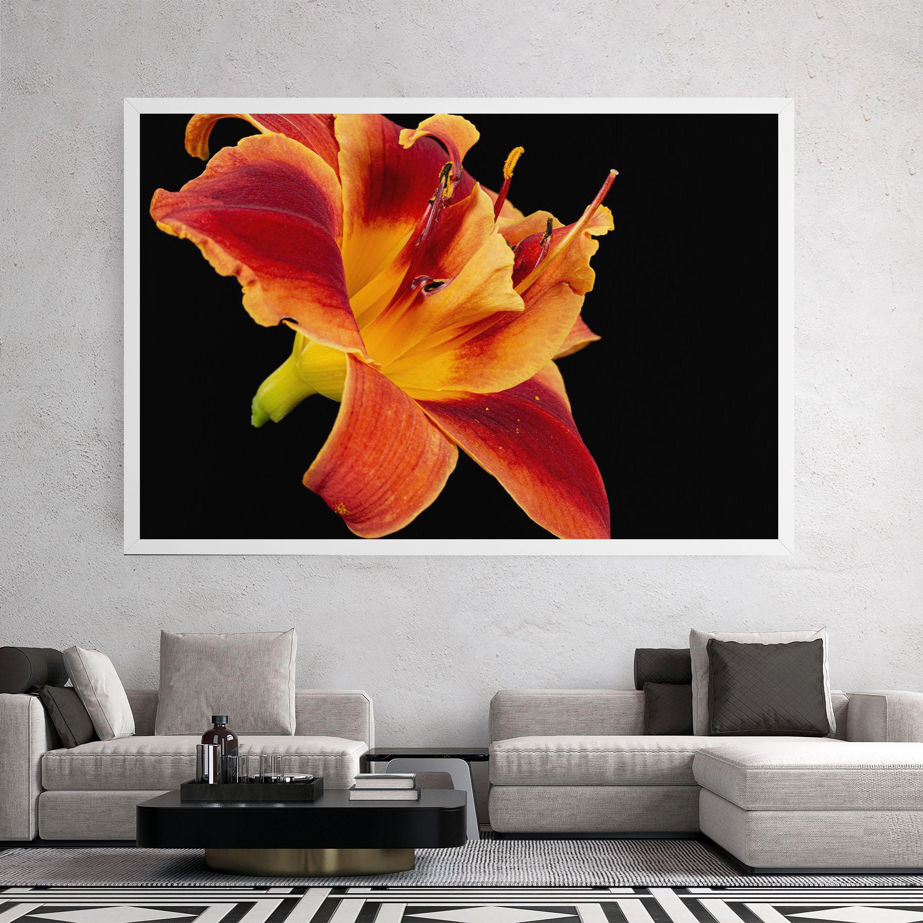 Leinwandbild Exotic Orange Red mockup 2