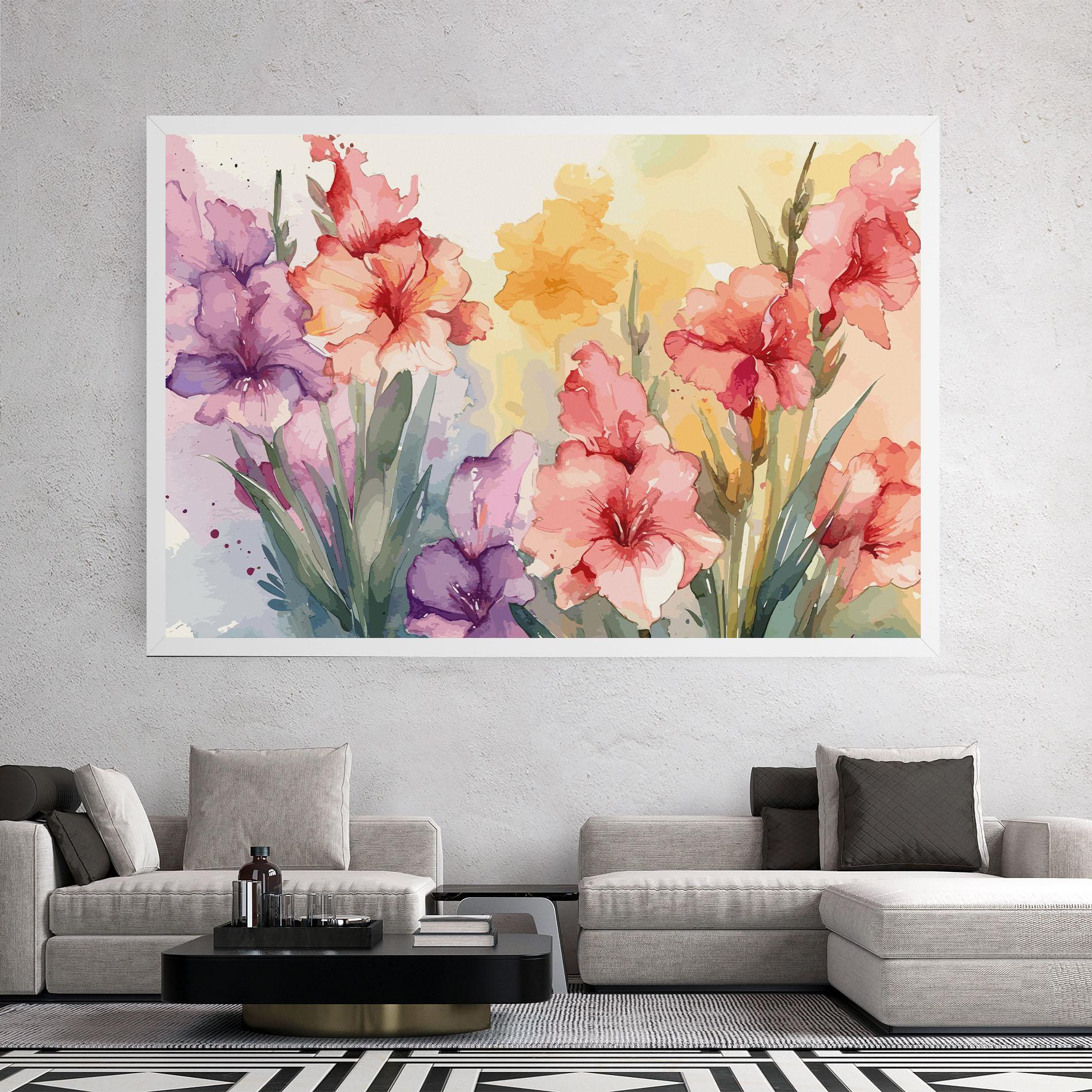 Leinwandbild Exotic Watercolor mockup 2