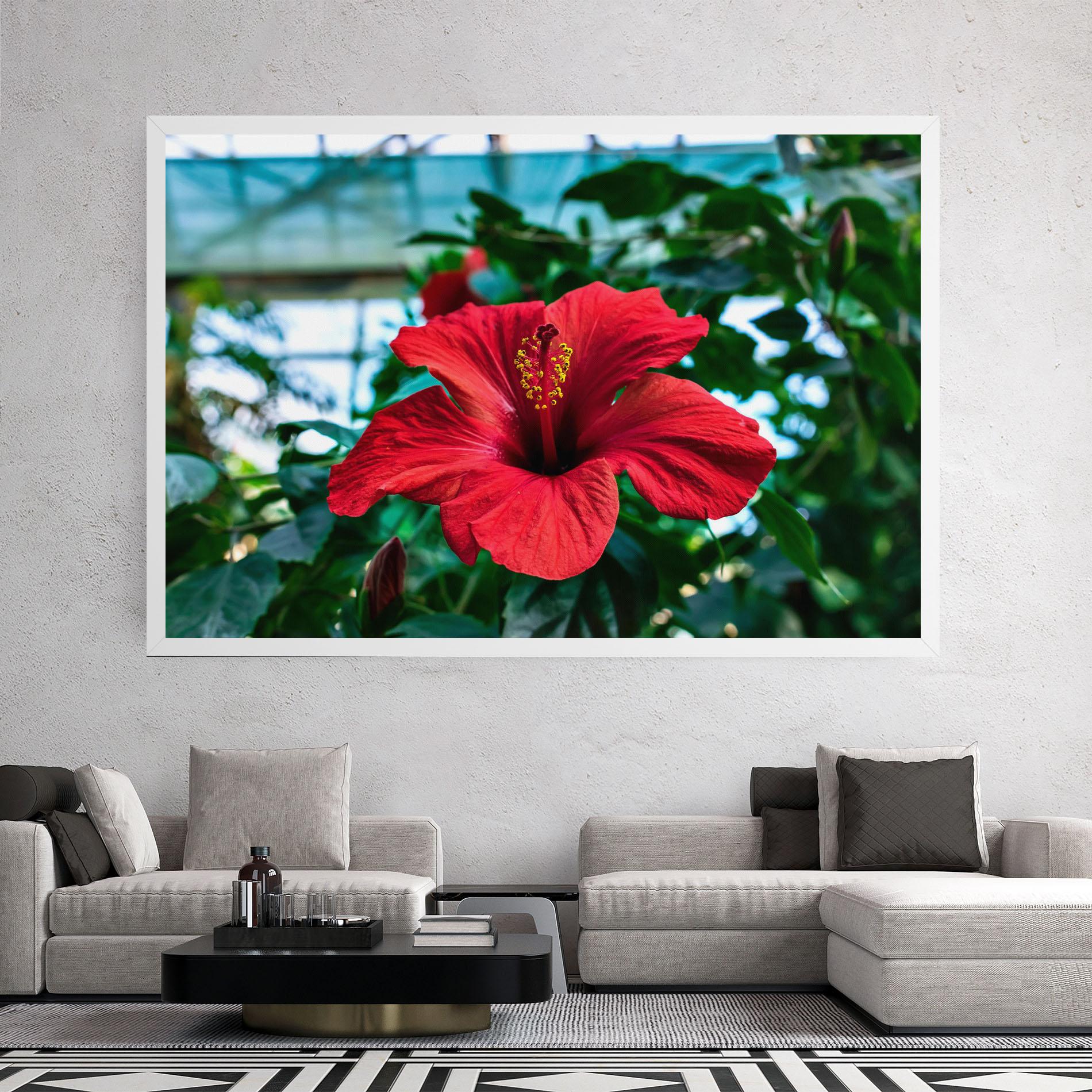 Leinwandbild Red Exotic Plant mockup 2