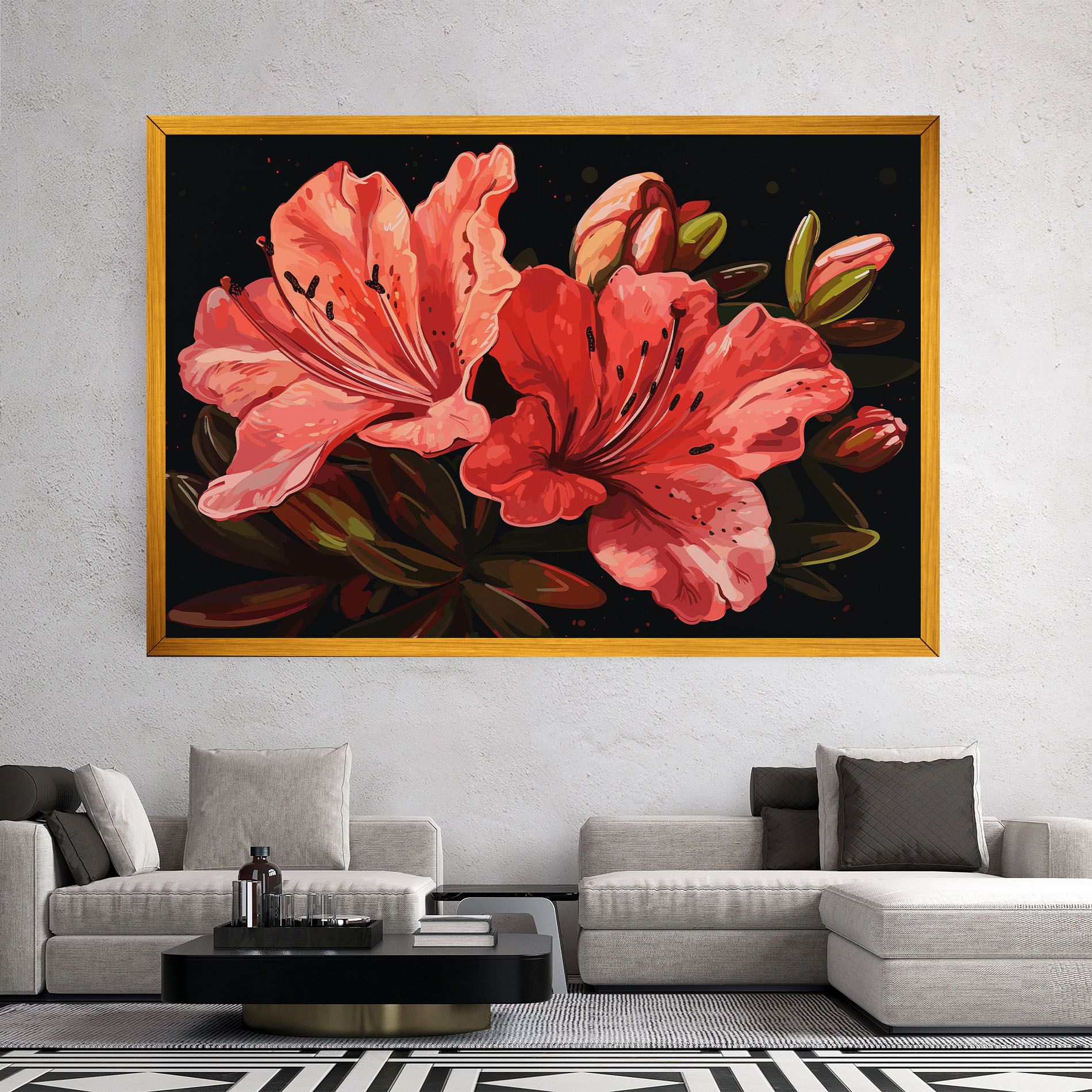 Art Exotic Flower mockup 2