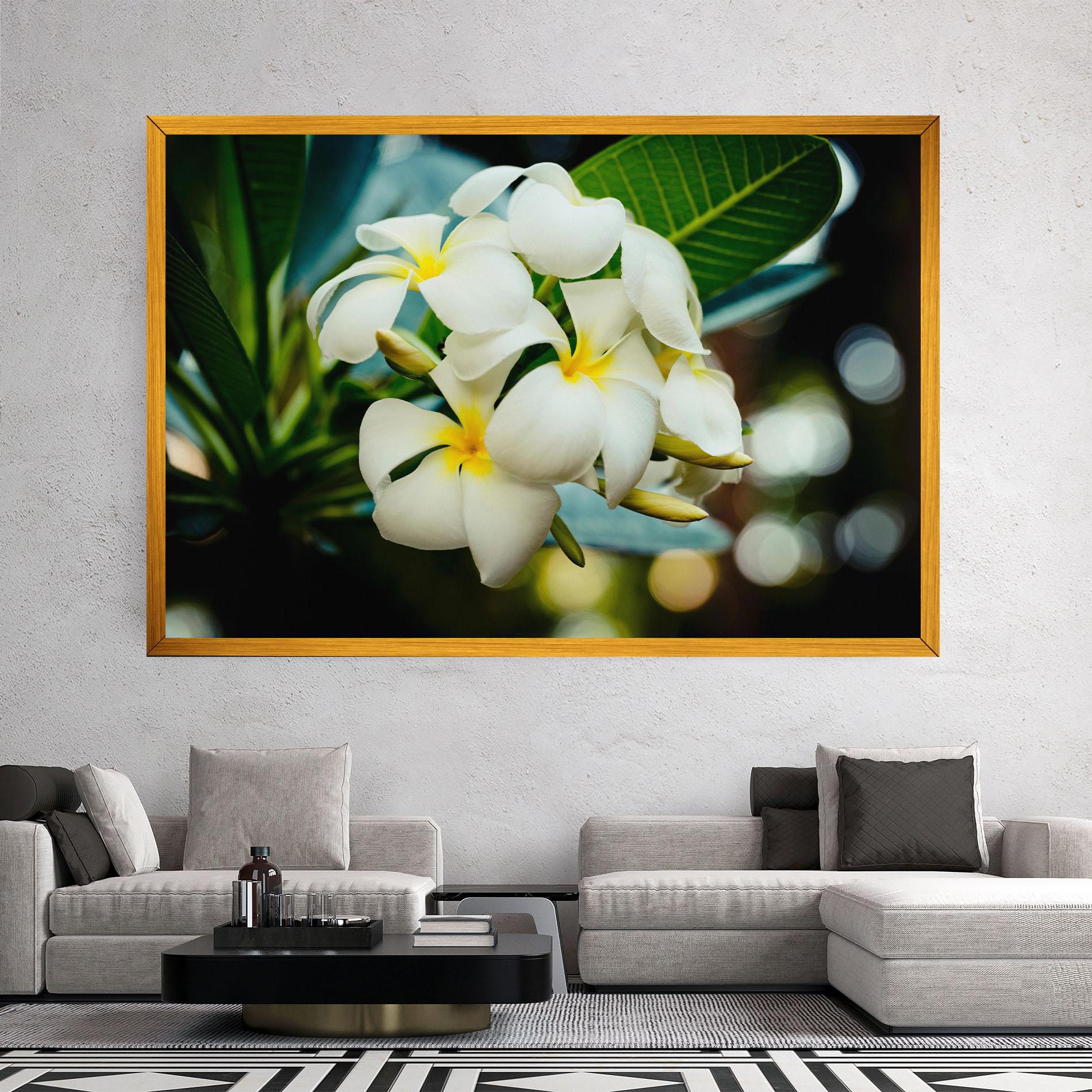 Leinwandbild Beautiful White Exotic mockup 2