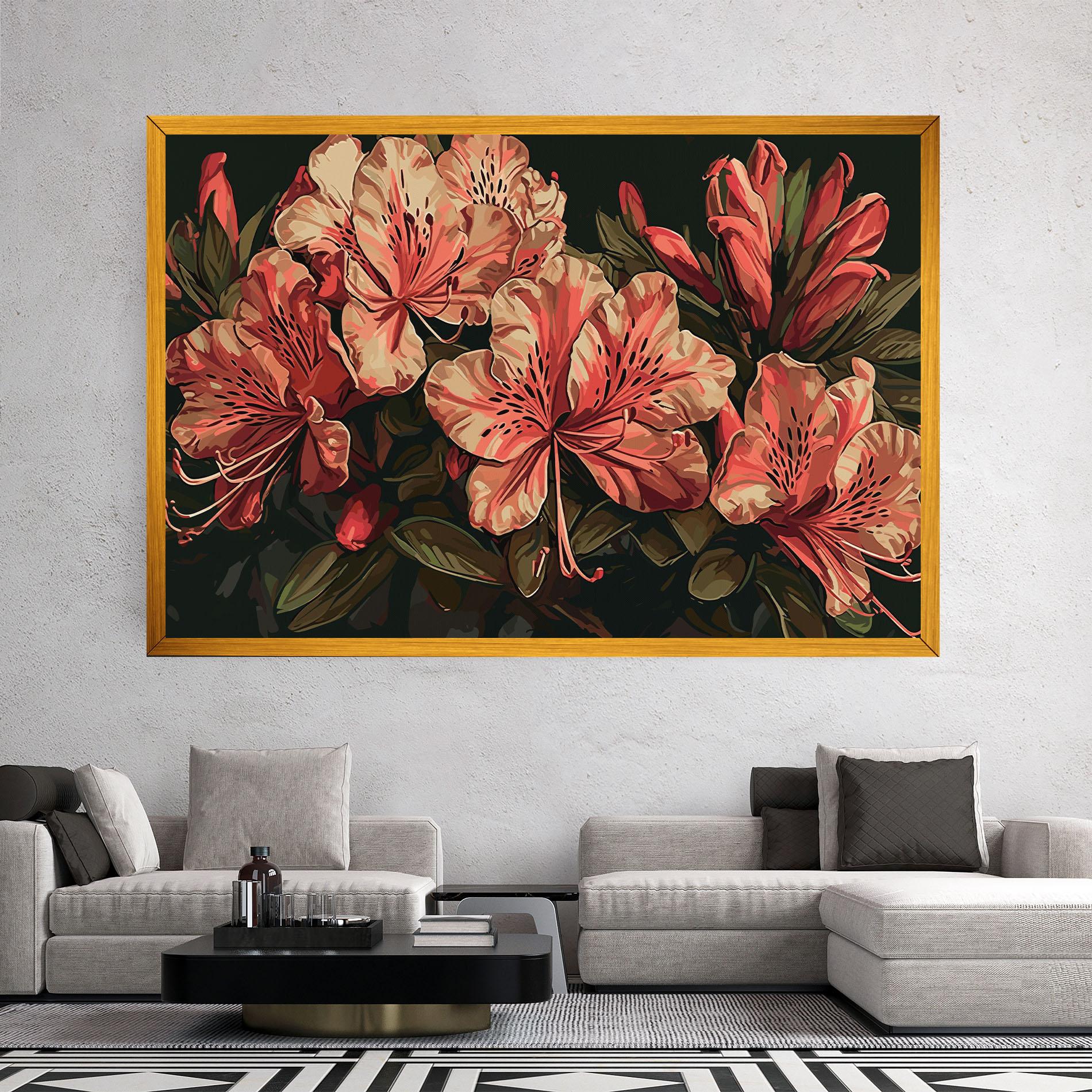 Leinwandbild Cream Exotic Art mockup 2