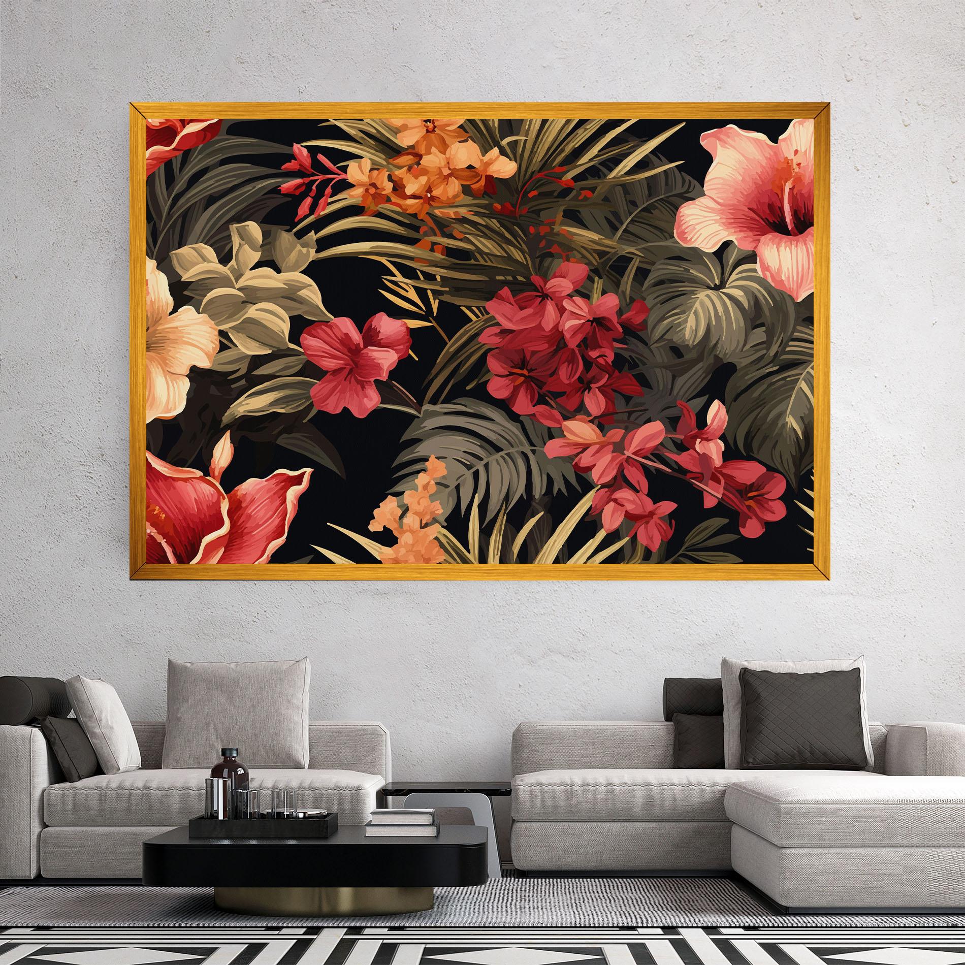 Leinwandbild Exotic Flower Plant mockup 2