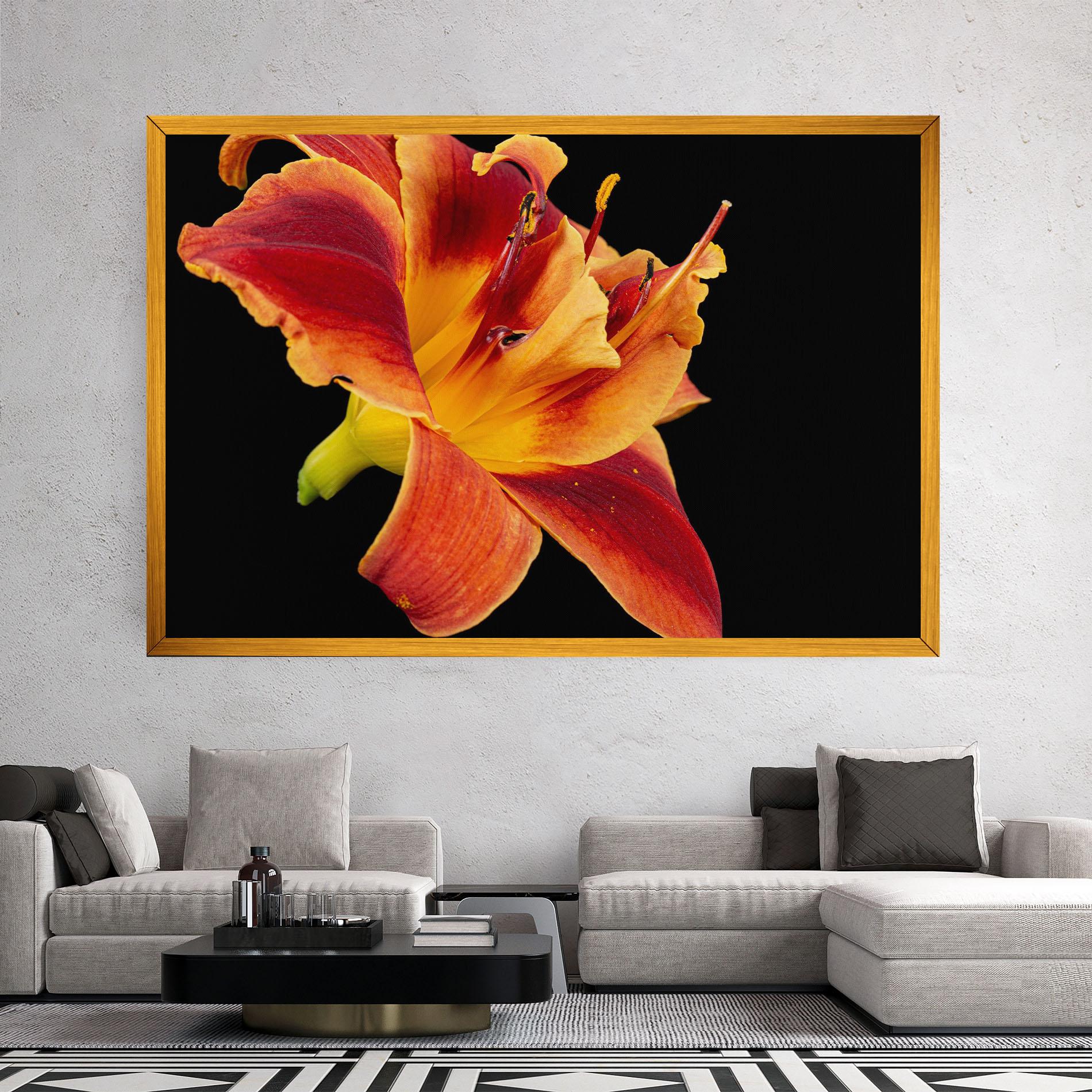 Leinwandbild Exotic Orange Red mockup 2