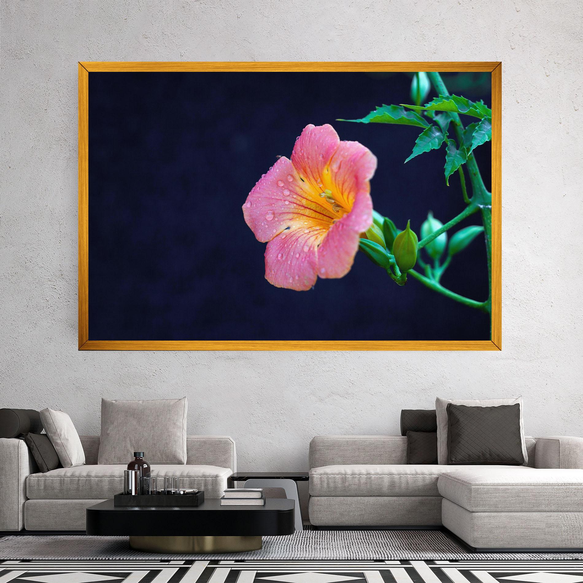 Leinwandbild Exotic Pink Plant mockup 2