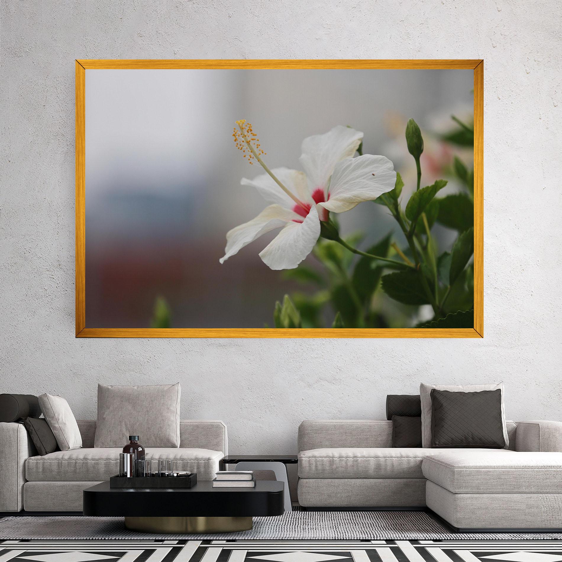 Leinwandbild Exotic White Flower mockup 2