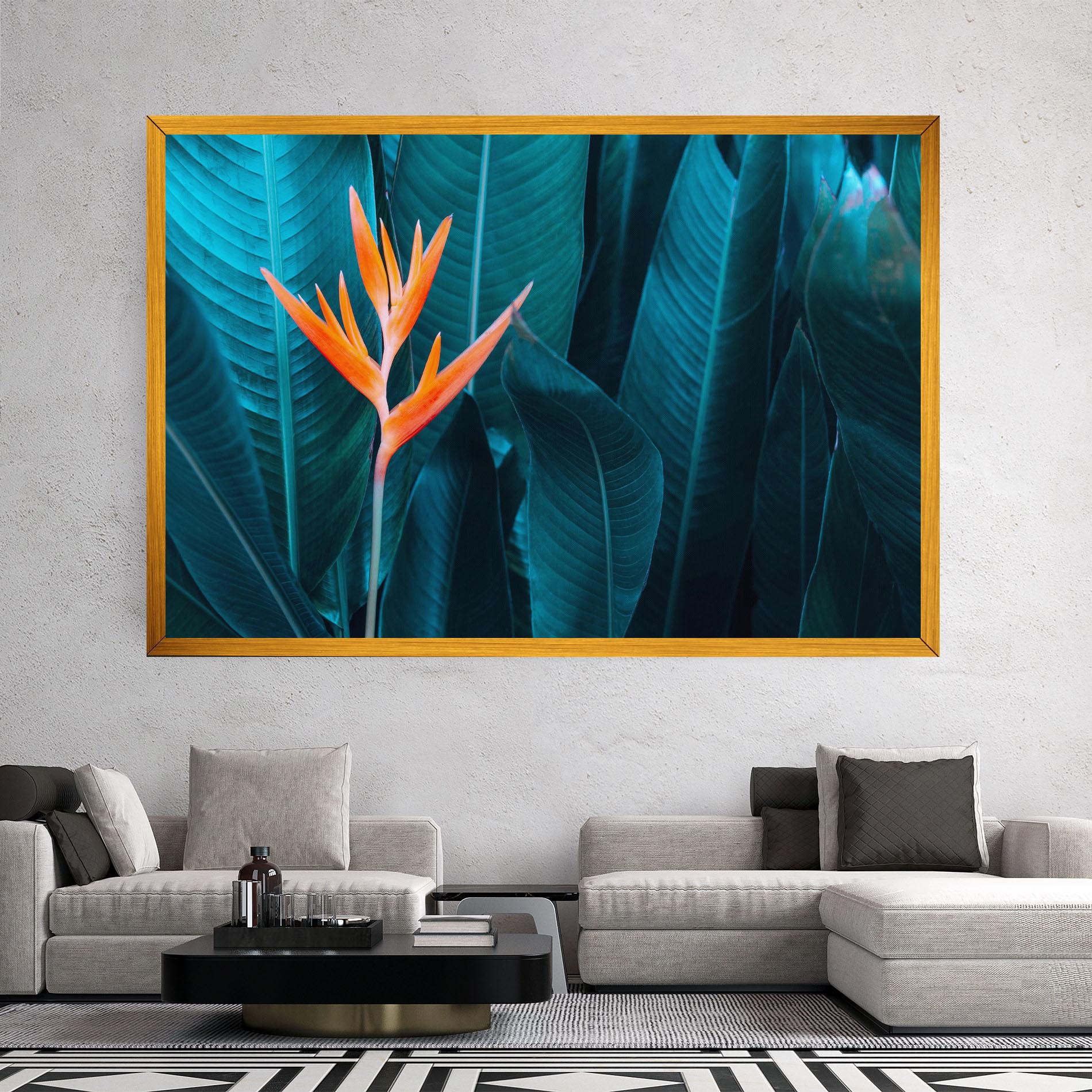 Leinwandbild Orange Green Exotic mockup 2