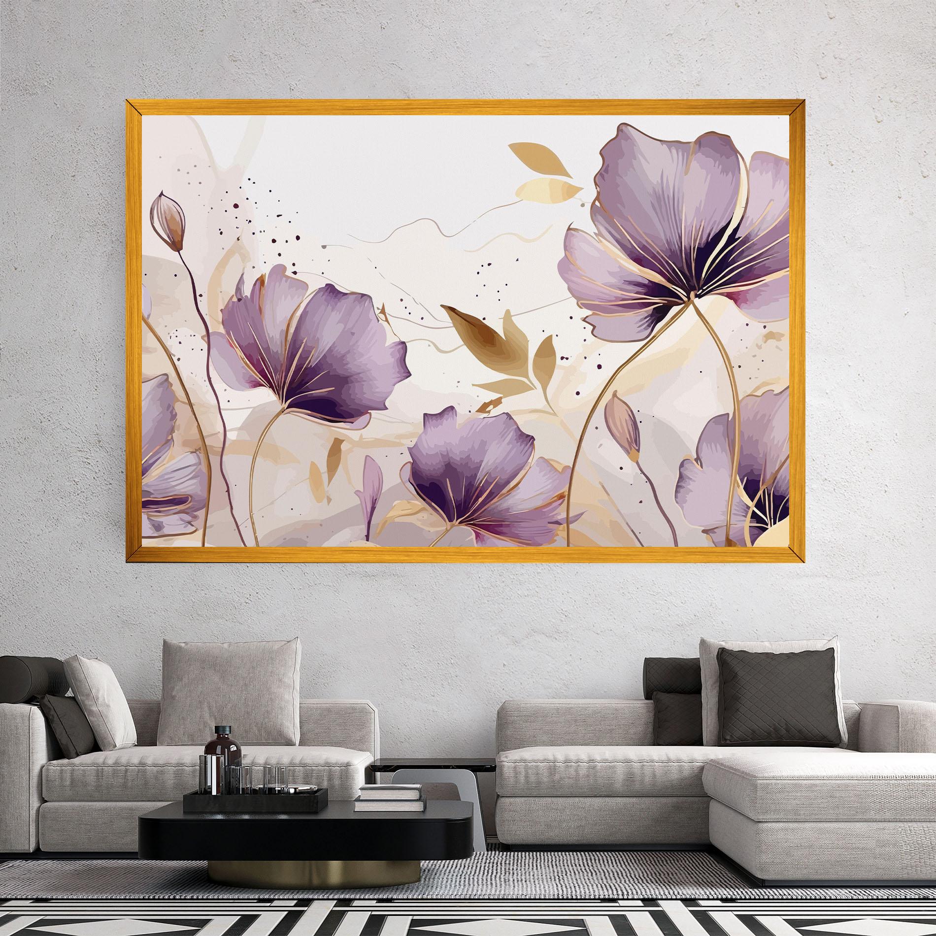 Leinwandbild Purple Gold Exotic mockup 2
