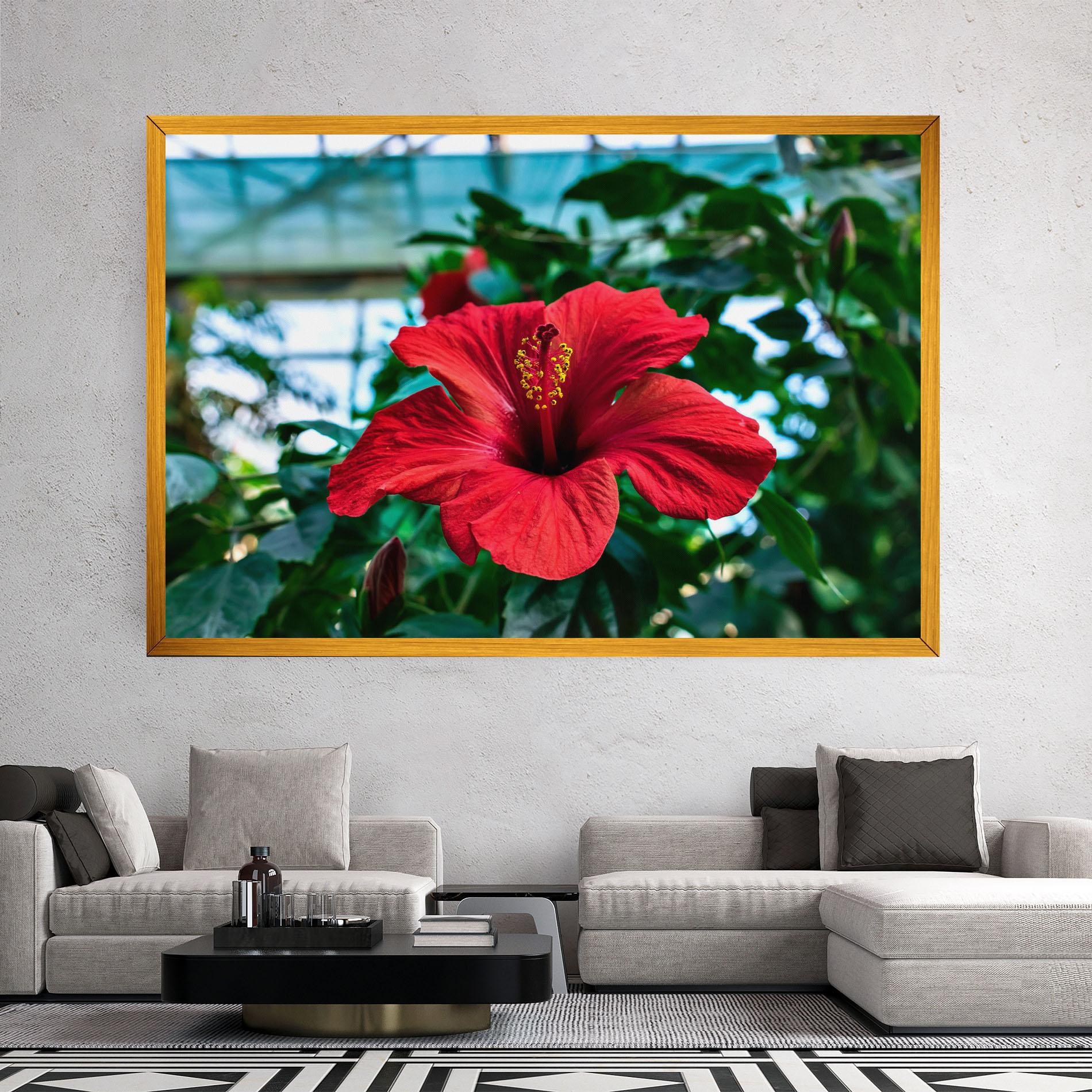 Leinwandbild Red Exotic Plant mockup 2