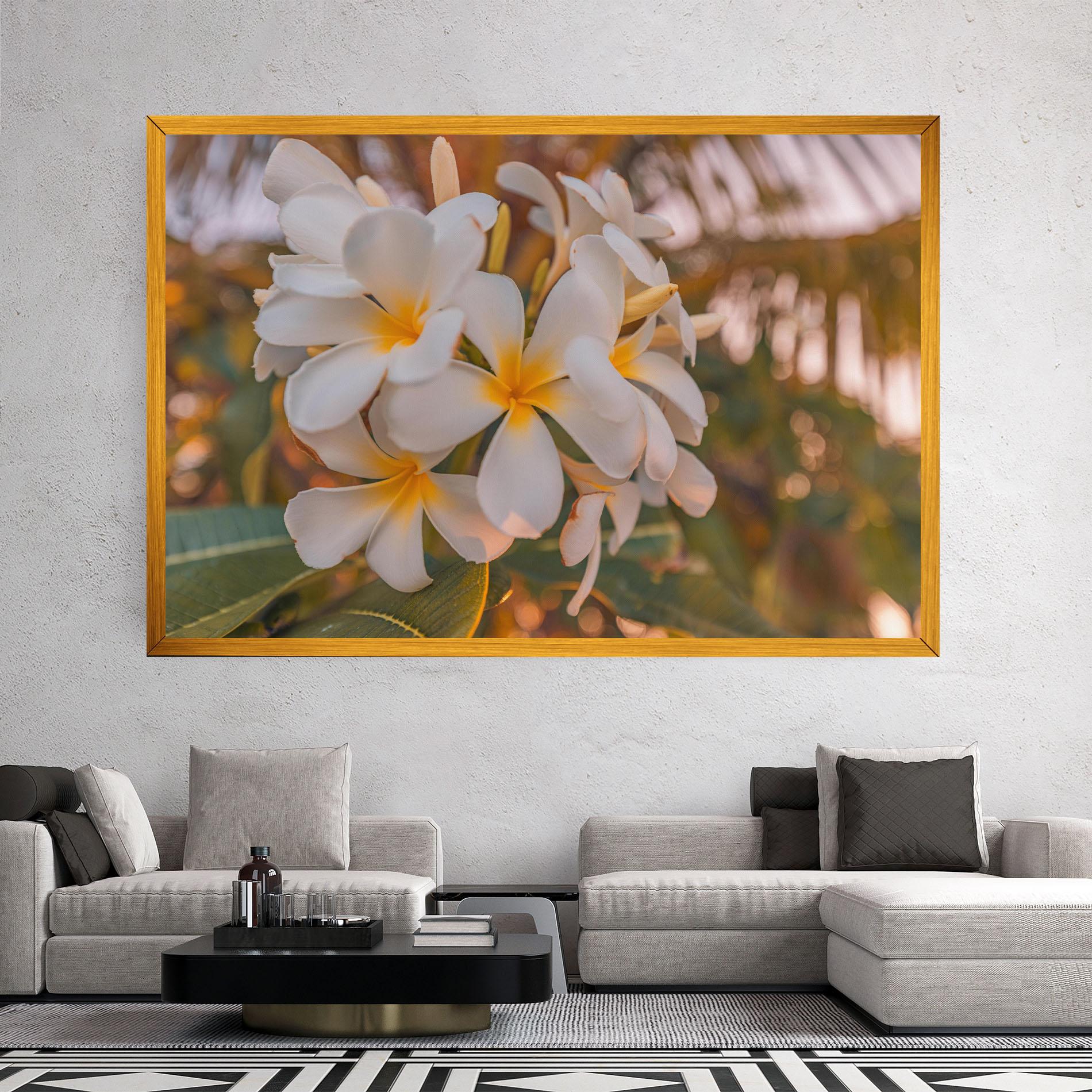 Leinwandbild White Plumeria mockup 2