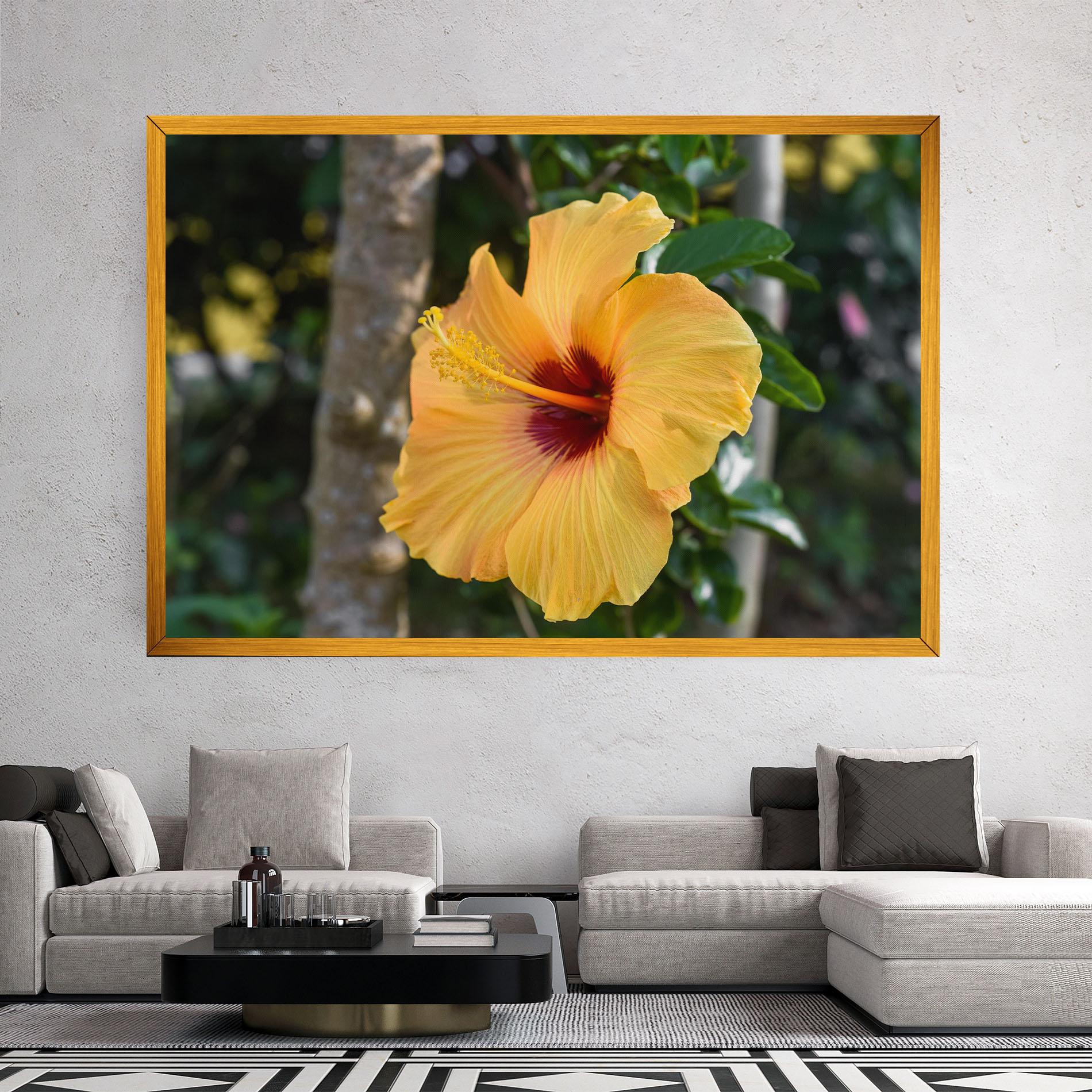 Leinwandbild Yellow Hibiscus mockup 2