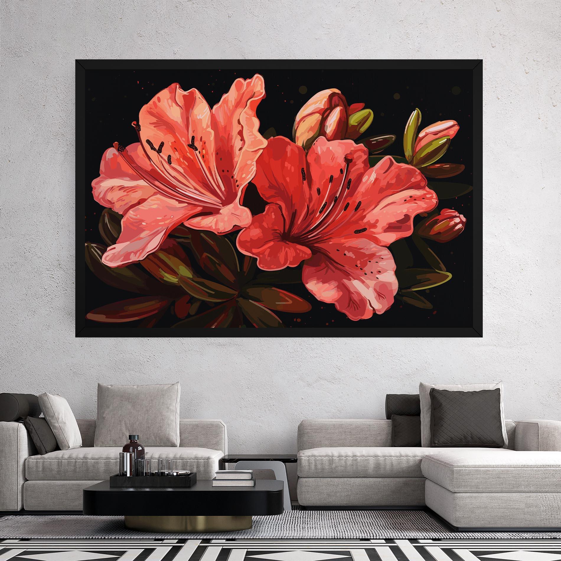 Leinwandbild Art Exotic Flower mockup 2