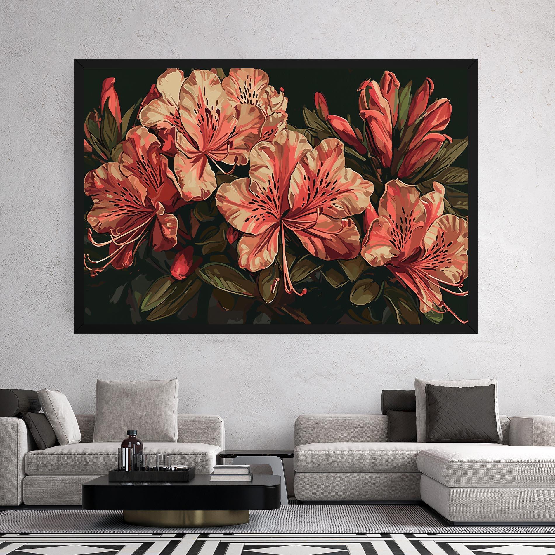 Leinwandbild Cream Exotic Art mockup 2