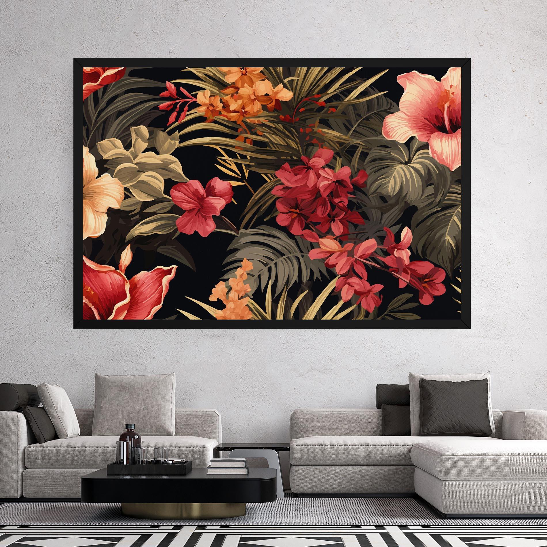 Leinwandbild Exotic Flower Plant mockup 2