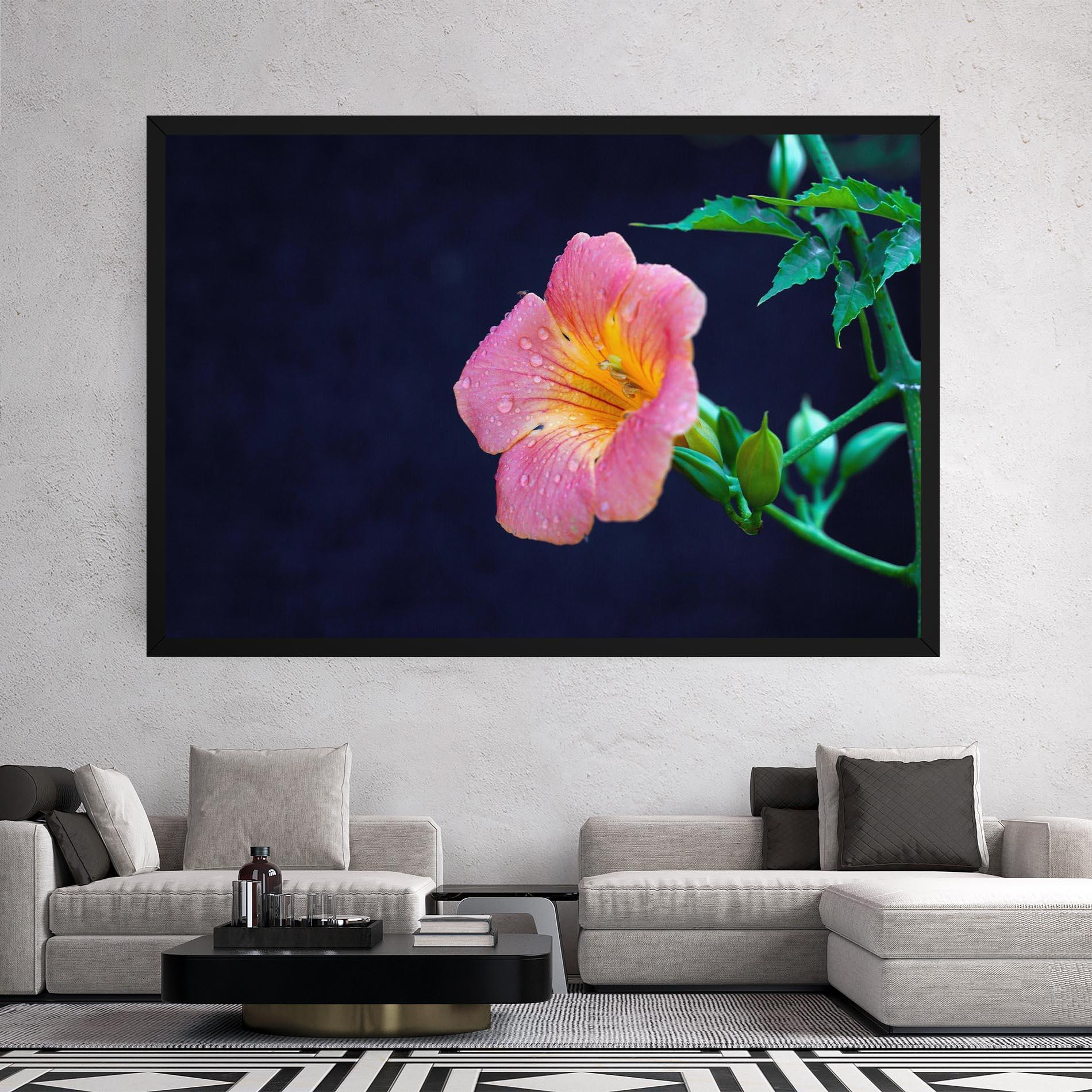 Leinwandbild Exotic Pink Plant mockup 2