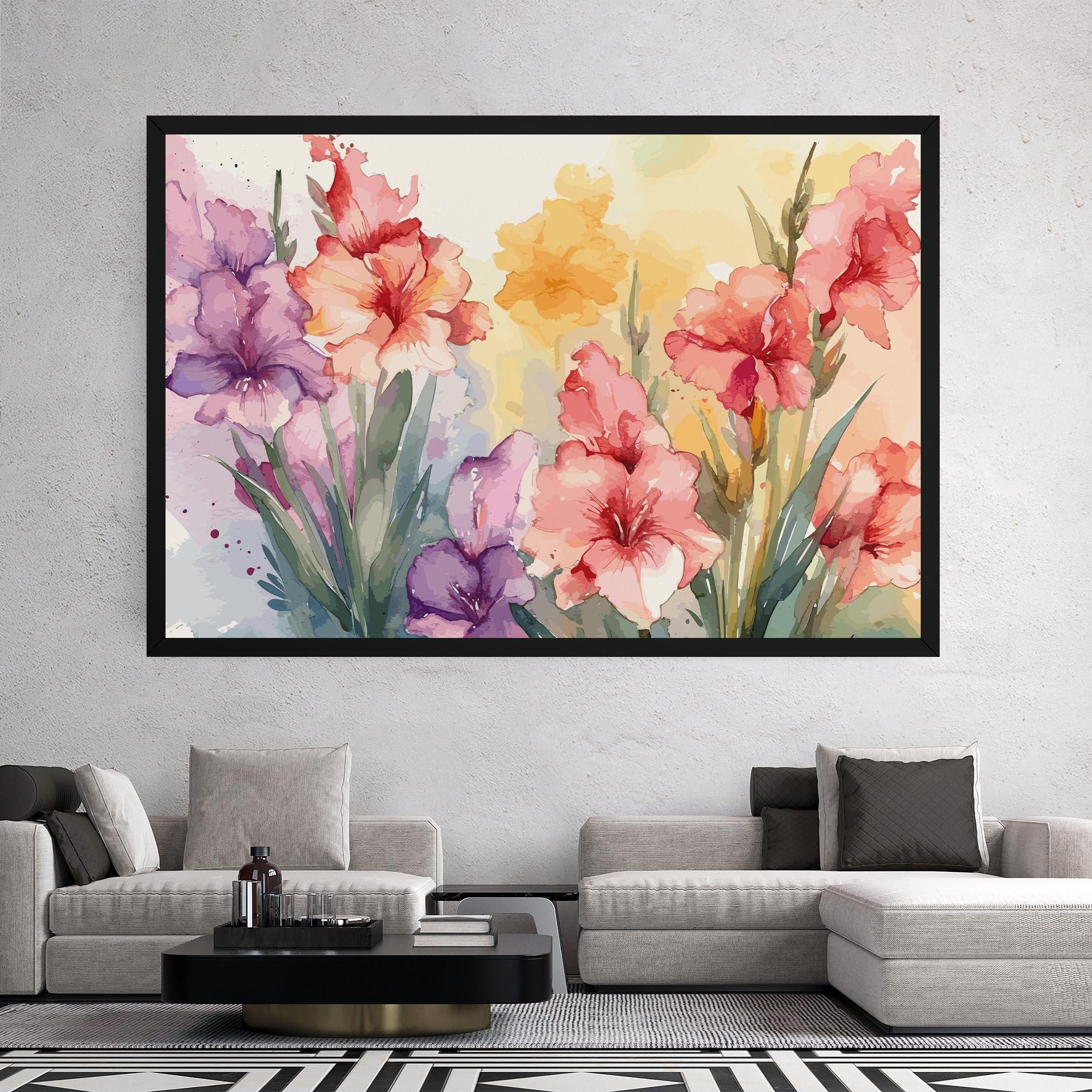 Leinwandbild Exotic Watercolor mockup 2