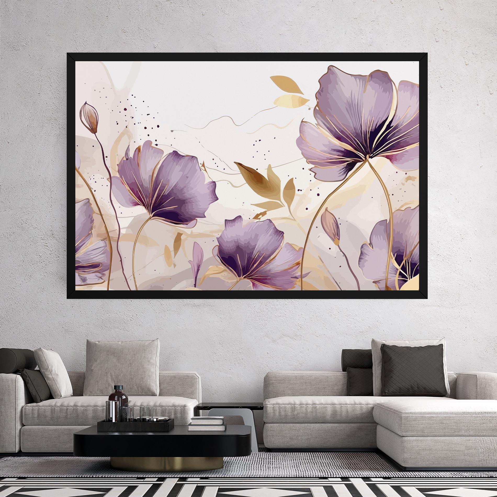 Leinwandbild Purple Gold Exotic mockup 2