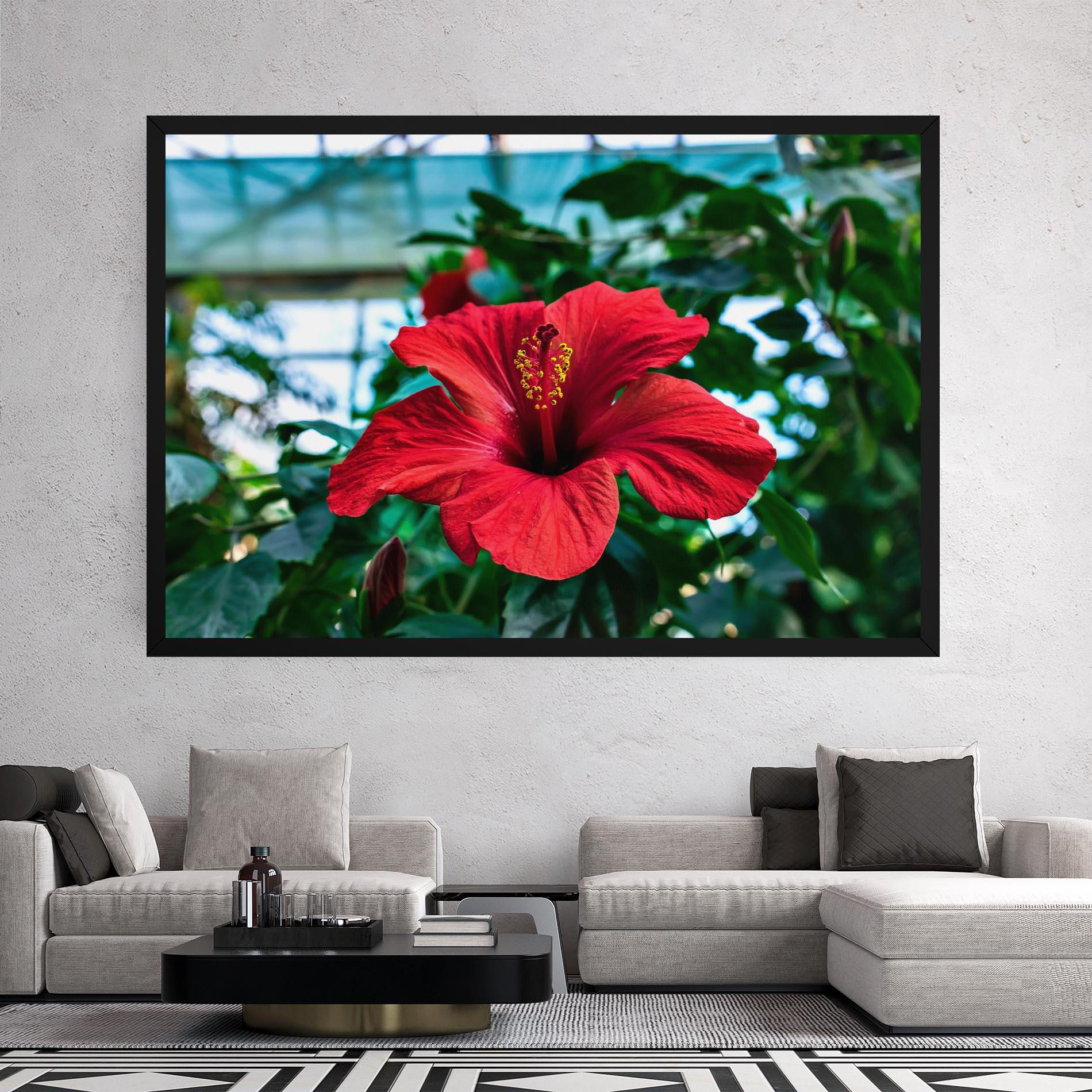 Leinwandbild Red Exotic Plant mockup 2