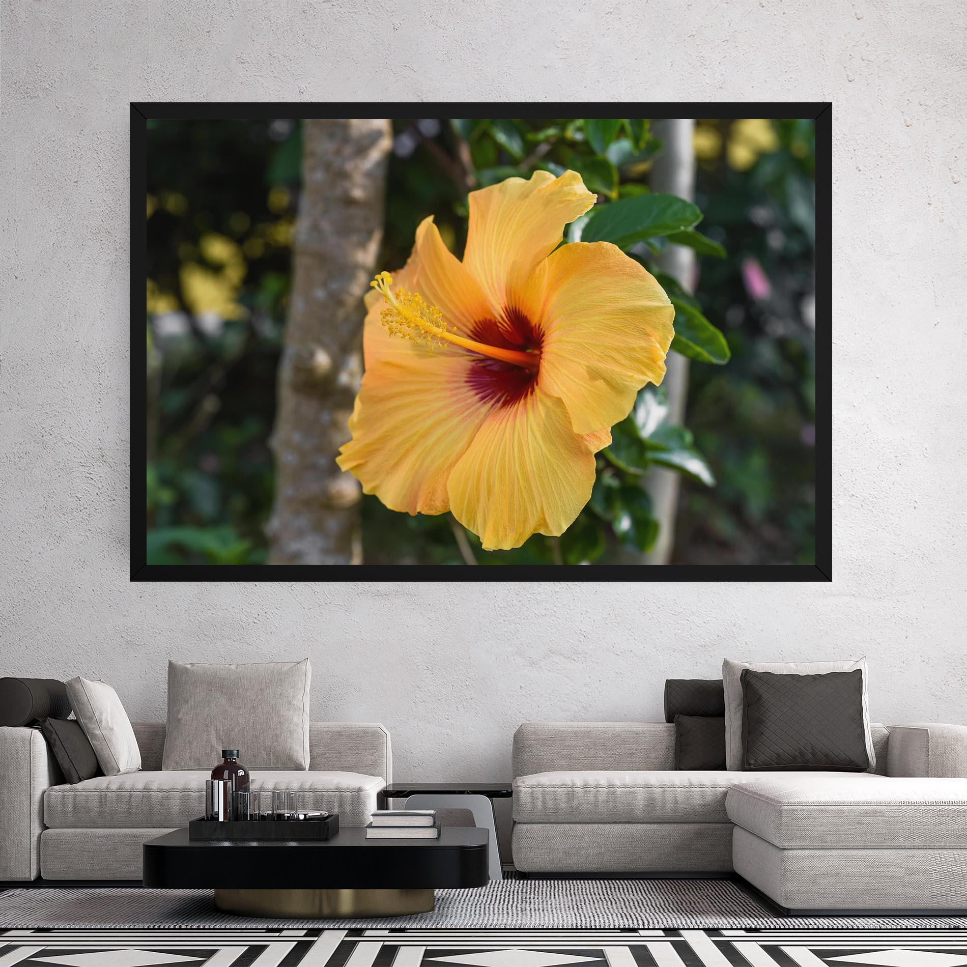 Leinwandbild Yellow Hibiscus mockup 2