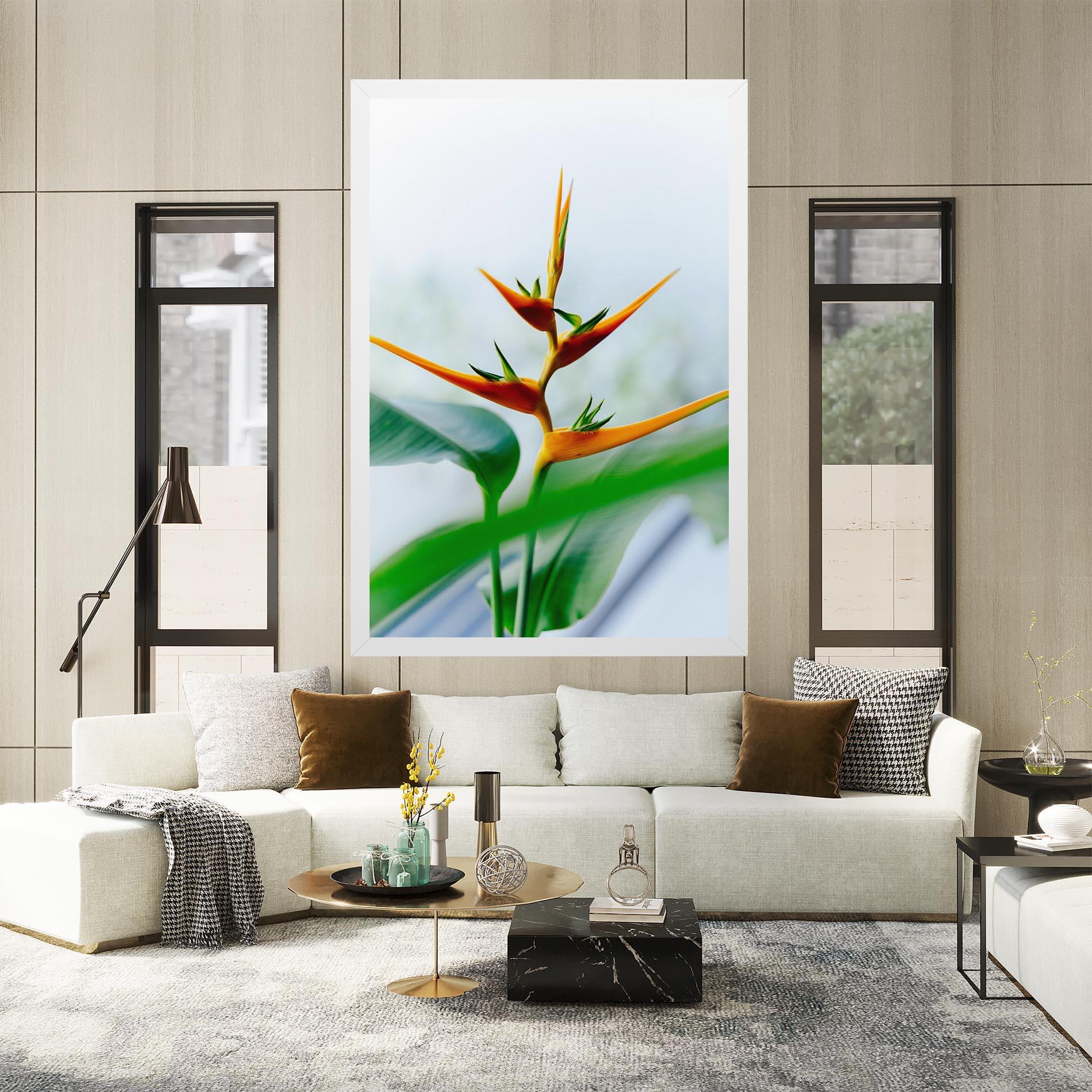 Leinwandbild Exotic Orange Green mockup 2