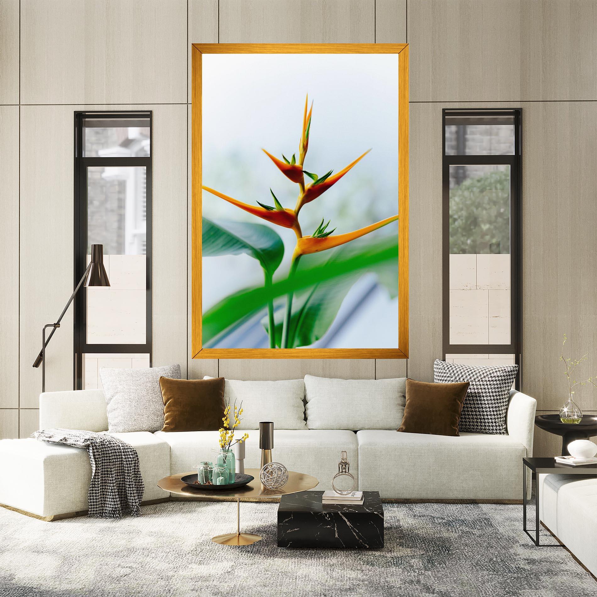 Leinwandbild Exotic Orange Green mockup 2