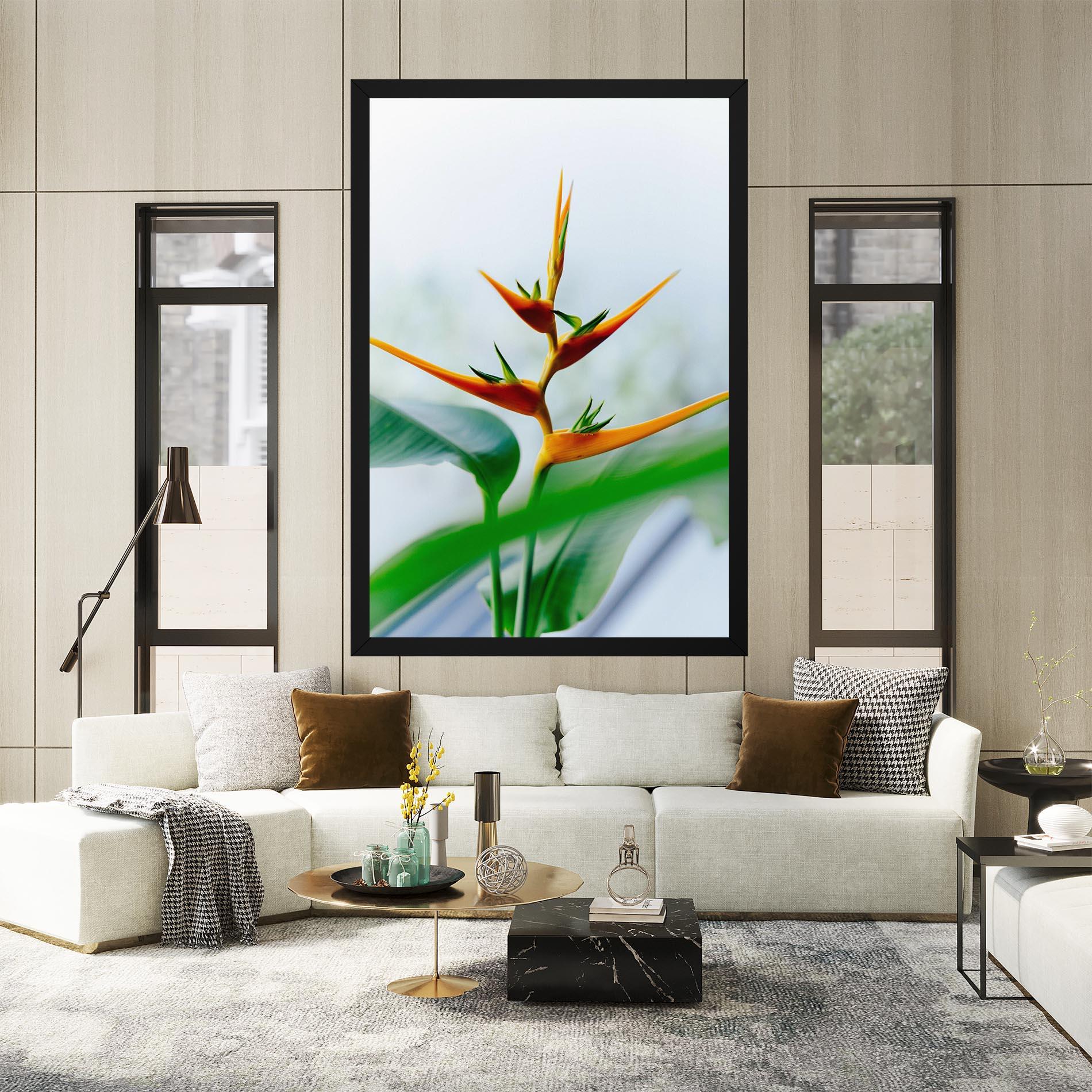 Leinwandbild Exotic Orange Green mockup 2