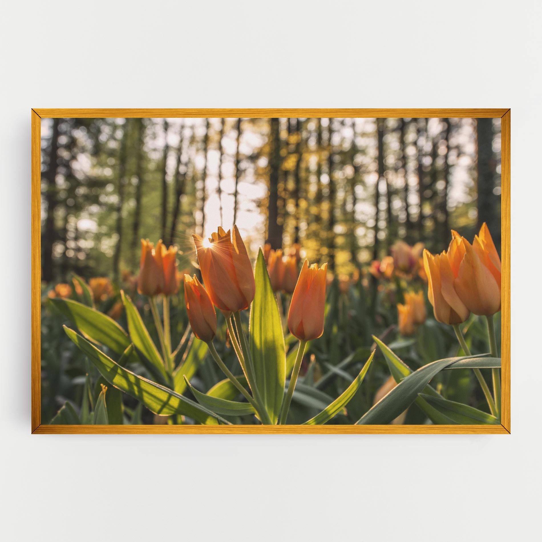Leinwandbild Forest Tulips mockup 0