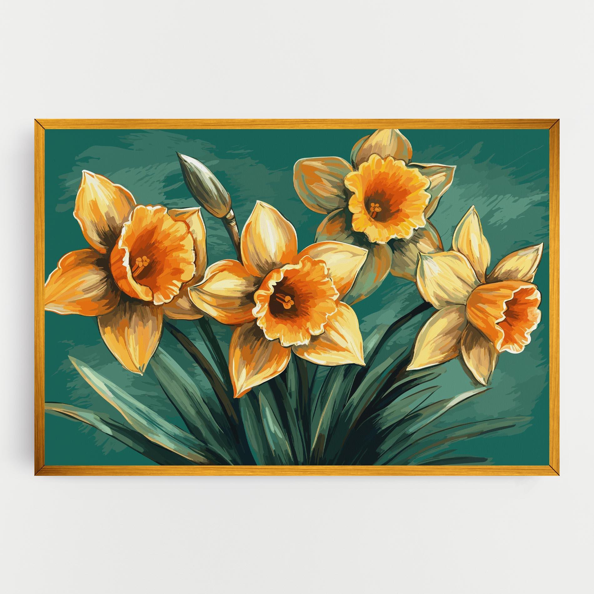 Leinwandbild Yellow Wild Flower mockup 0