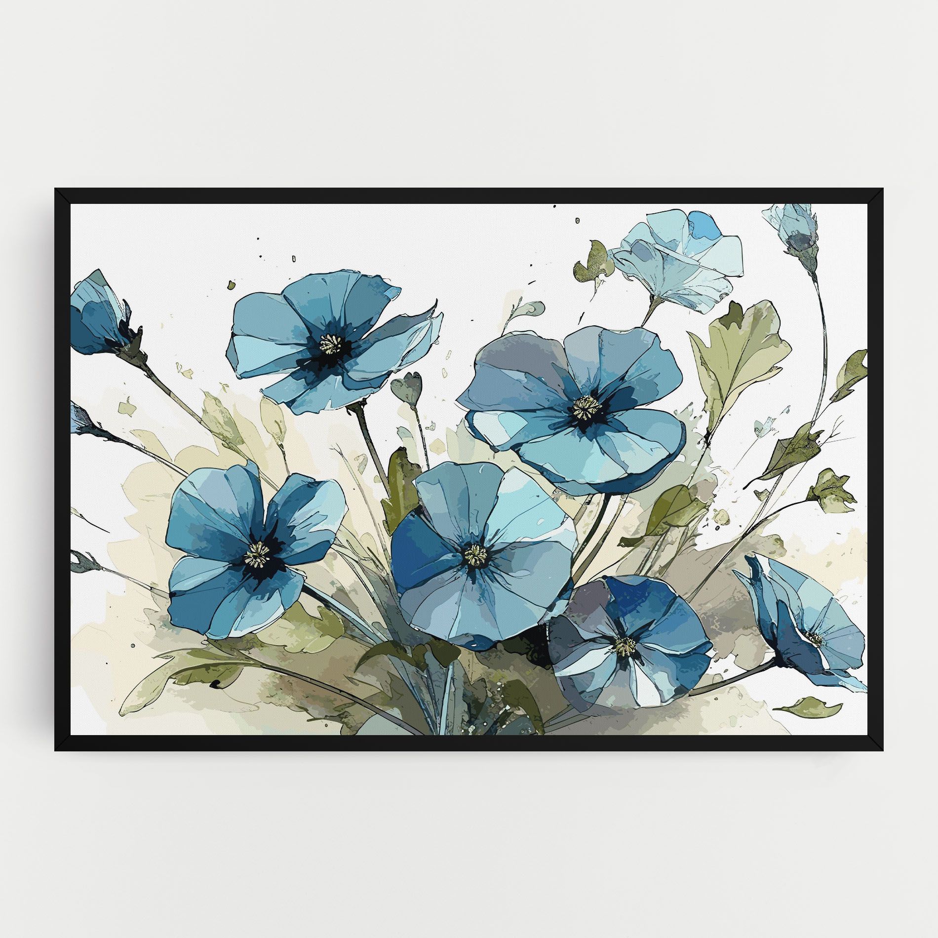 Blue Wild Plant mockup 0