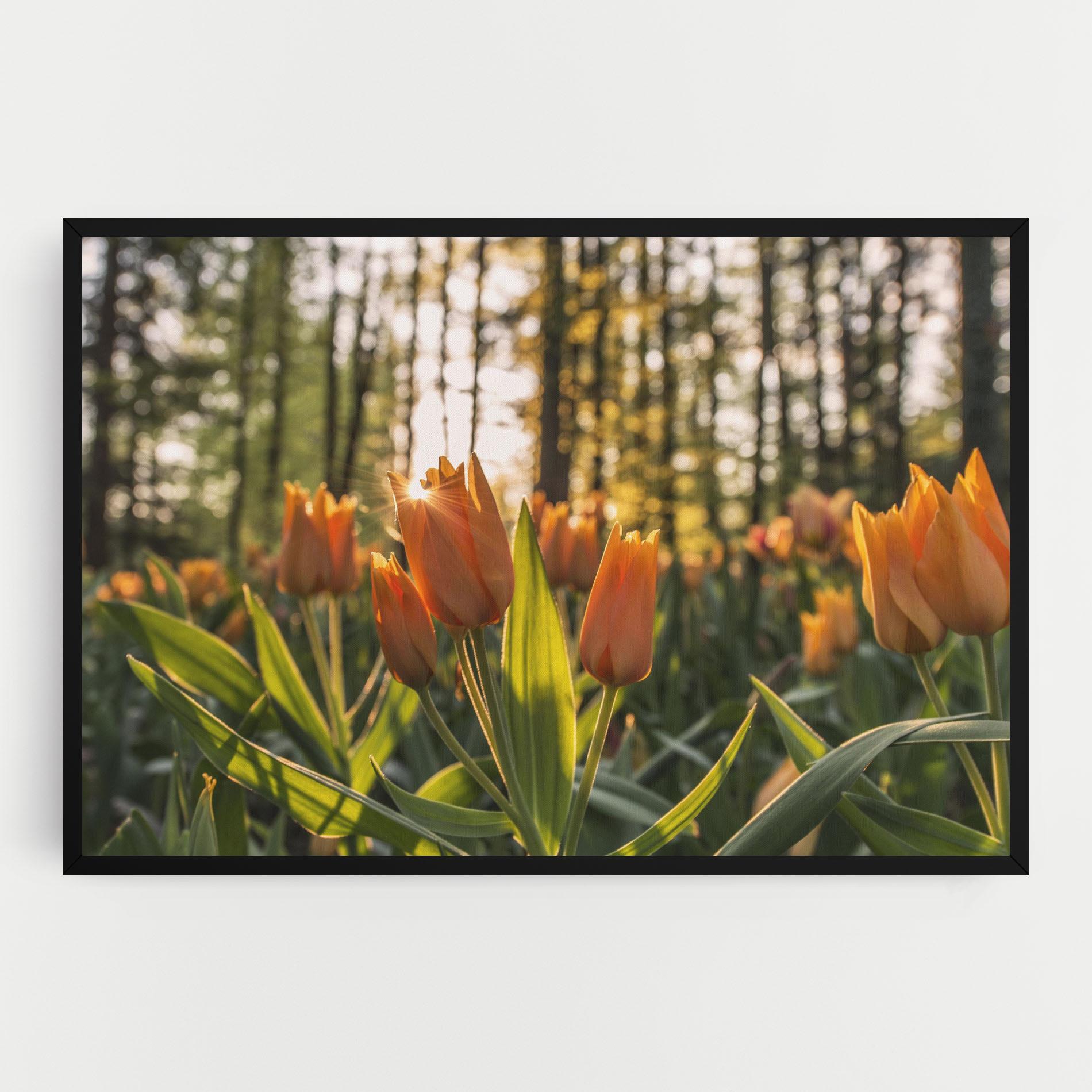 Leinwandbild Forest Tulips mockup 0