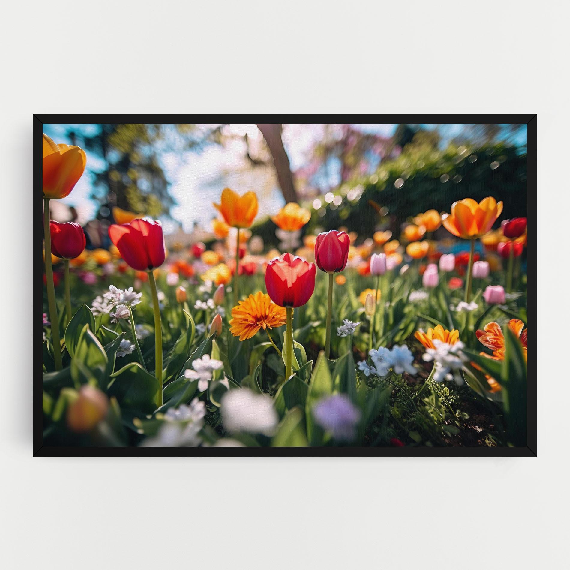 Leinwandbild Garden Tulips Mix mockup 0